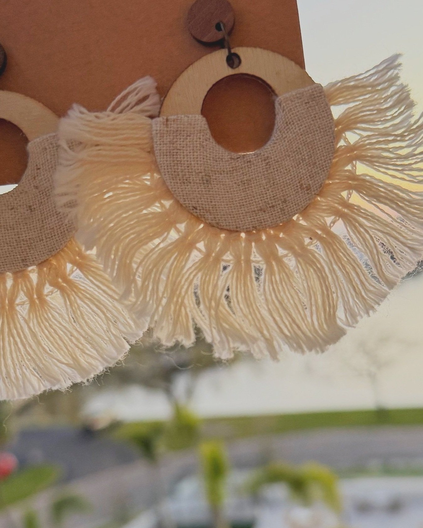 Hole Linen Earring