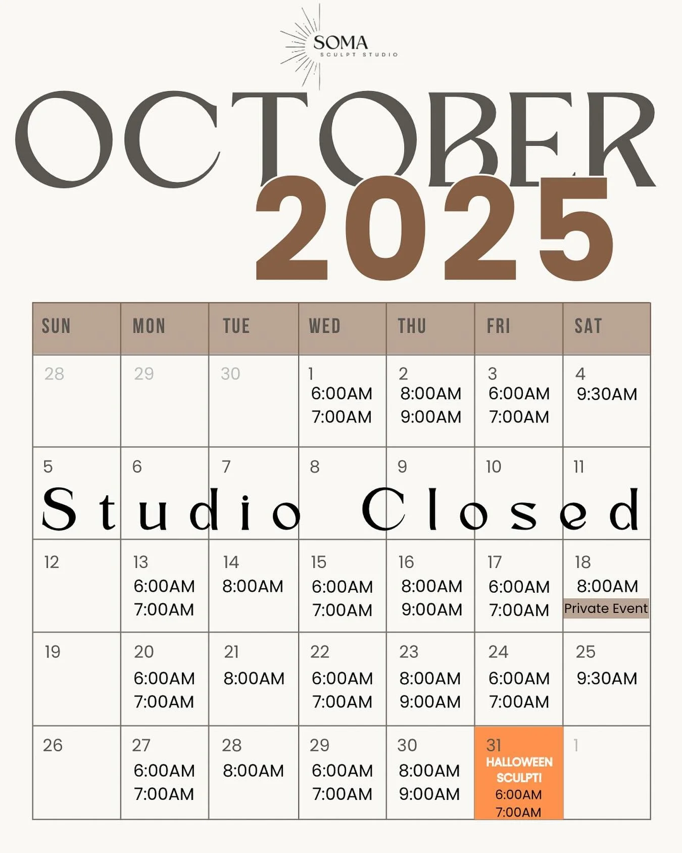 And just like that- we are already getting ready for October🍁👻

We&rsquo;ve got THREE Saturday classes for October along with some fun Halloween events! (and maybe some giveaways😉) 

Pre-book your classes for October before they fill up🔥

#explor