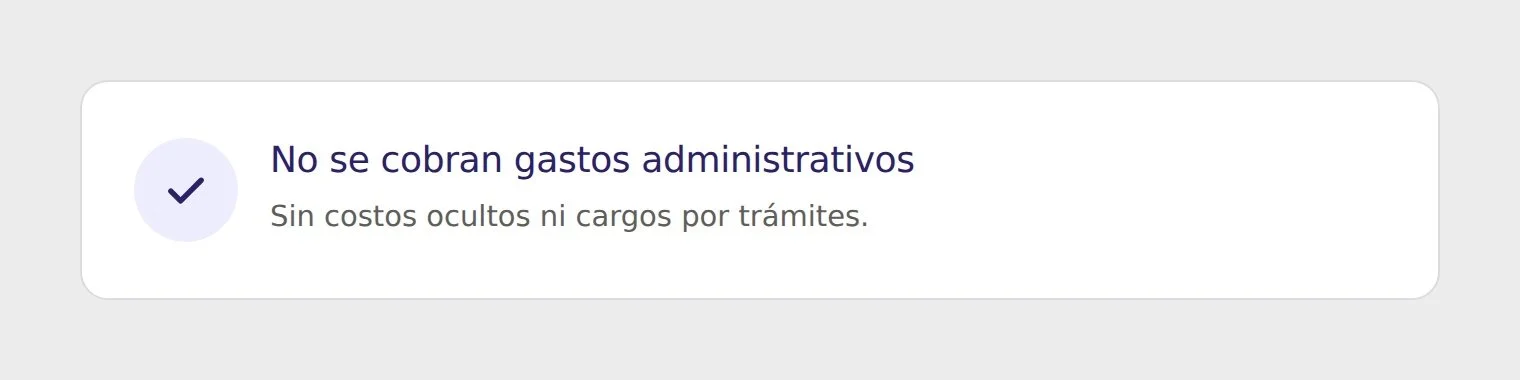 Marca de cotejo: sin gastos operacionales para el cliente en casos de Seguro Social