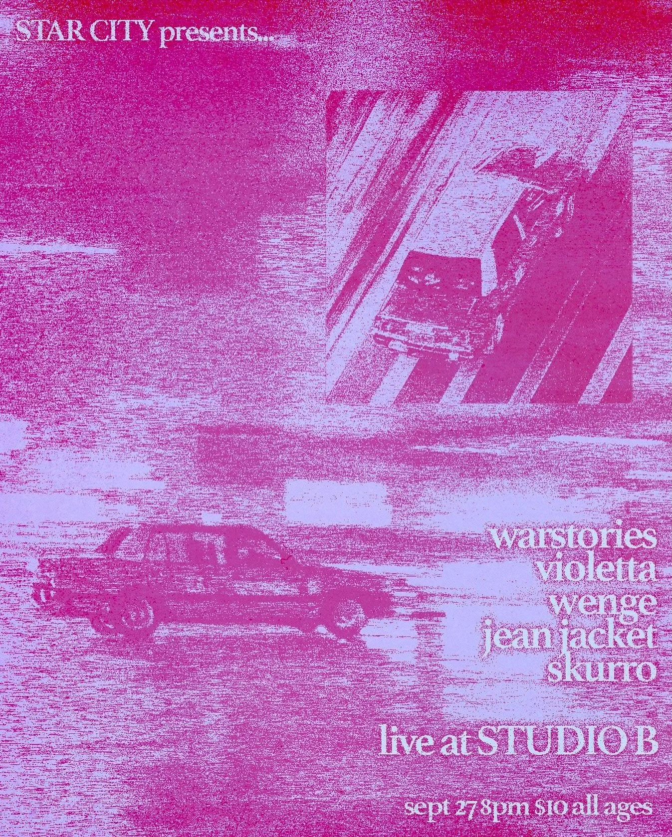 star city &amp; studio b presents&hellip;

@warstories210 
@violettasound 
@wengetx 
@jeanjackettx 
@skurro.cctx 

september 27 live at studio b
corpus christi, tx
doors 8:30
$10
all ages
1609 agnes st
