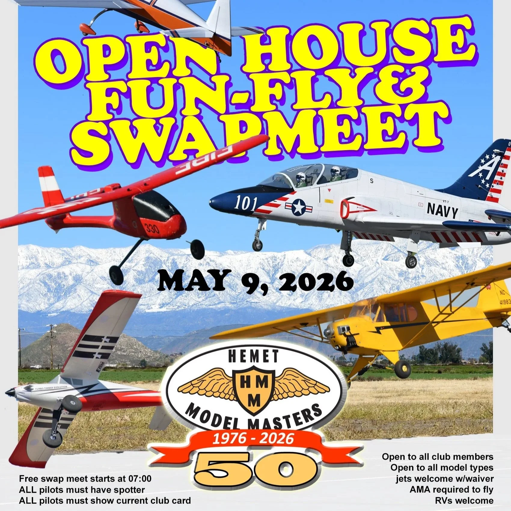 50th Anniversary Fun Fly, Swap Meet, Night-Fly &amp; Campout