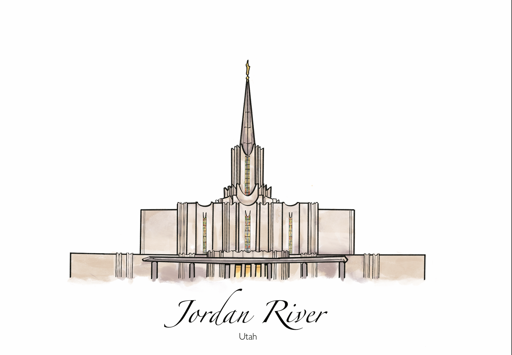 Jordan River Utah Temple Print