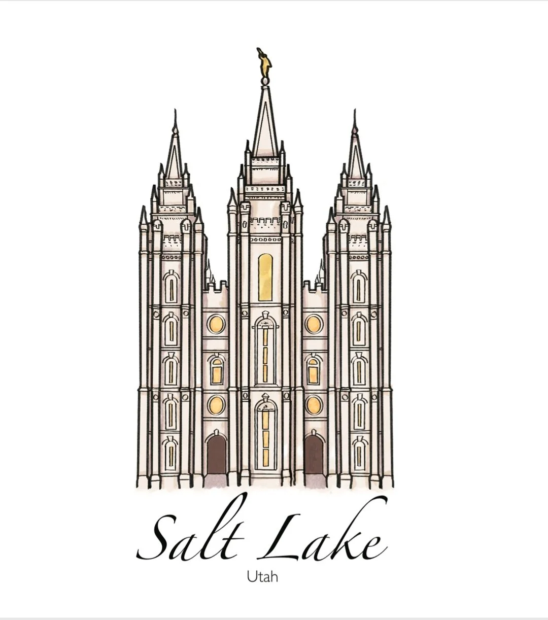 Salt Lake Utah Temple Print