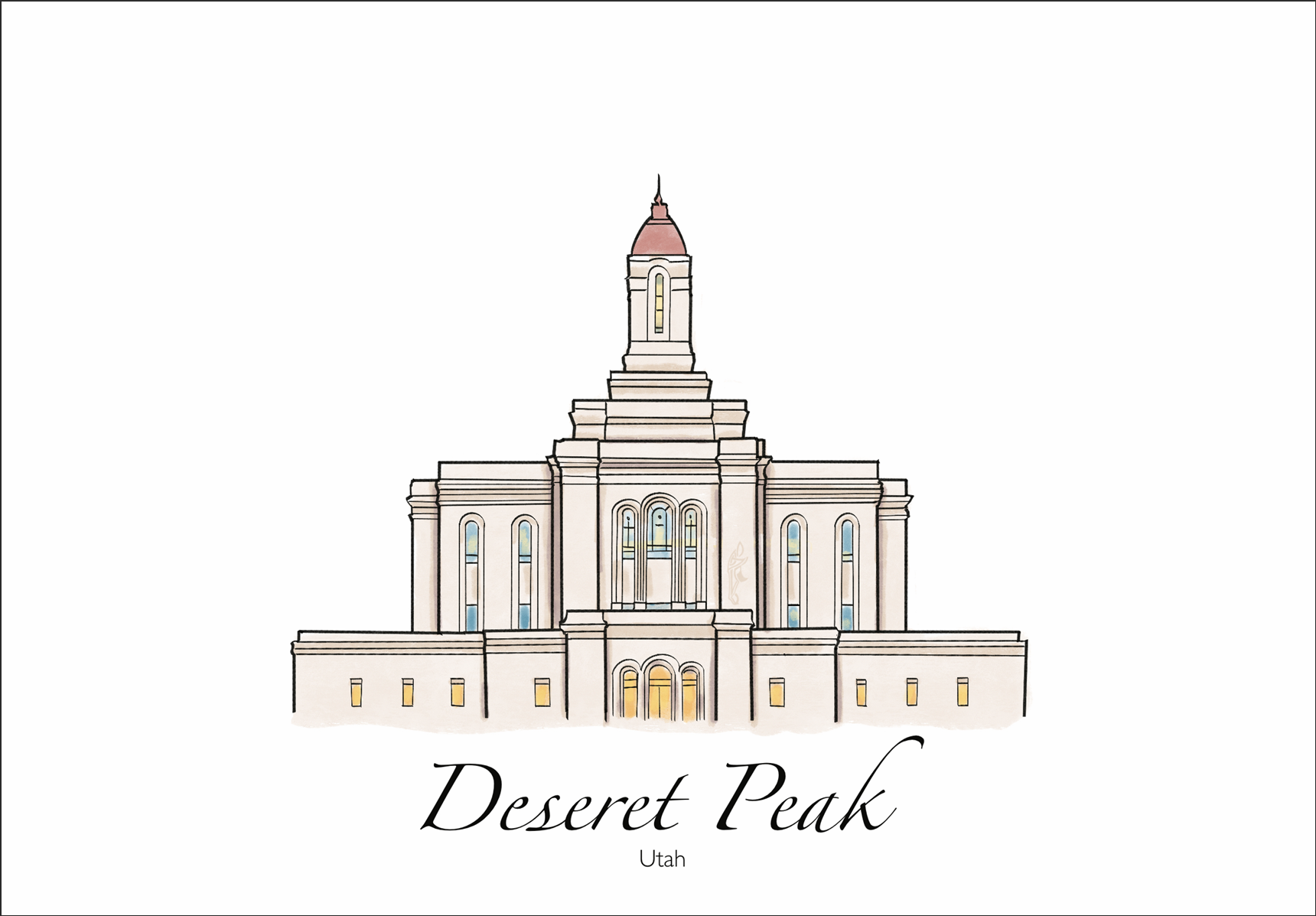 Deseret Peak Utah Temple Print