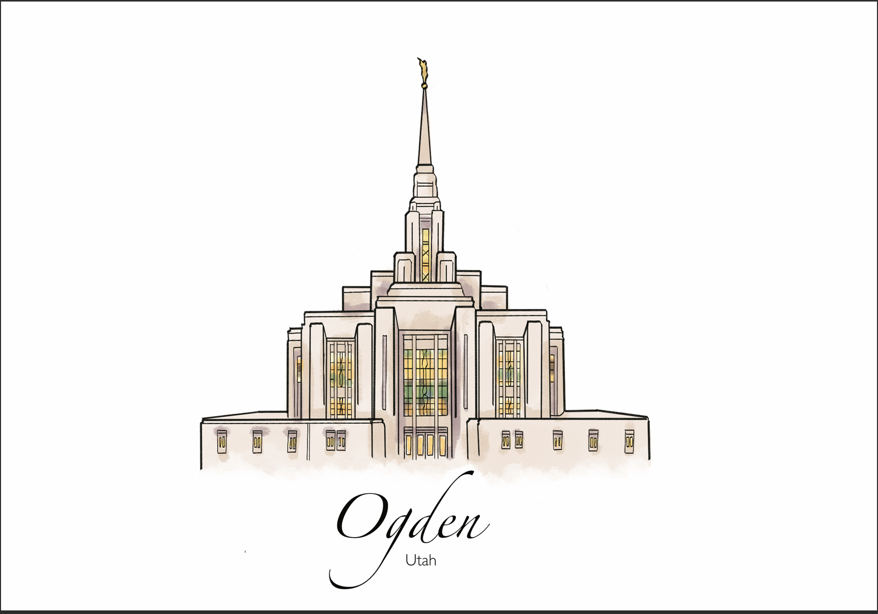 Ogden Utah Temple Print