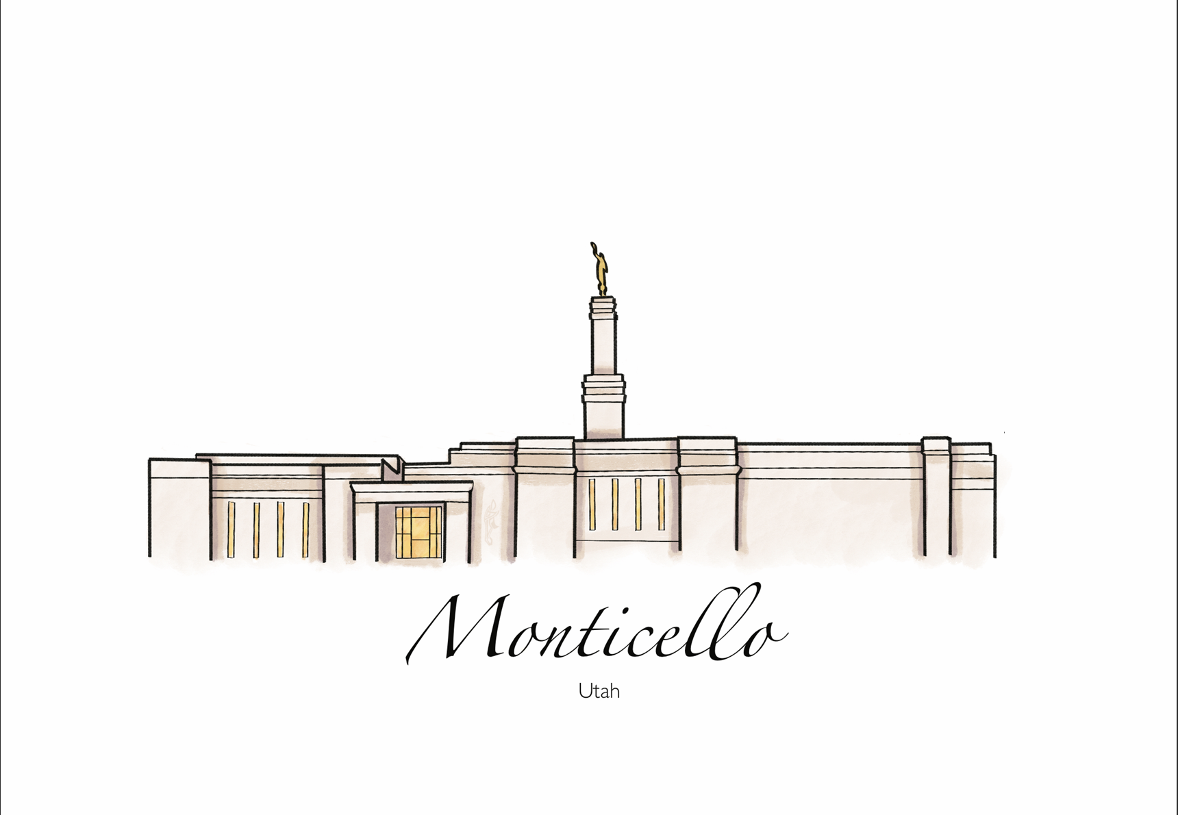 Monticello Utah Temple Print