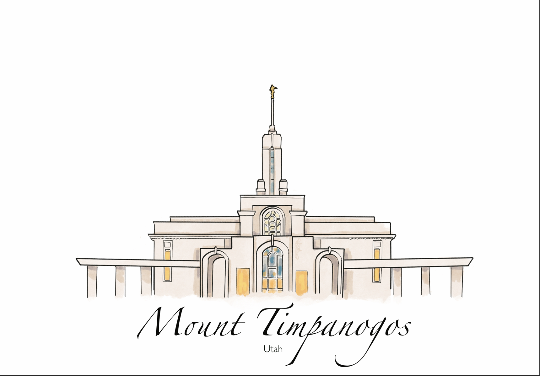 Mount Timponogos Utah Temple Print