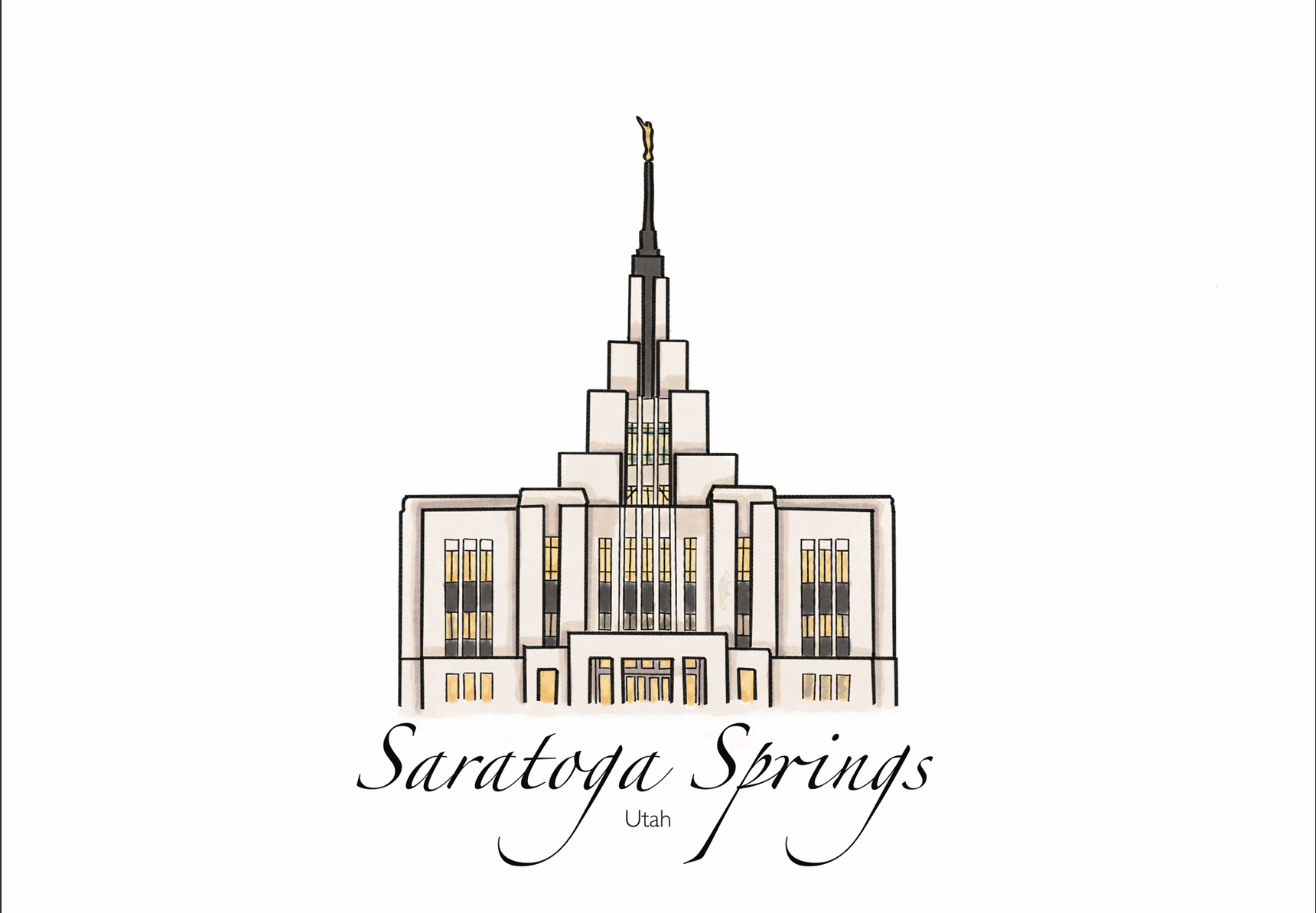 Saratoga Springs Utah Temple Print