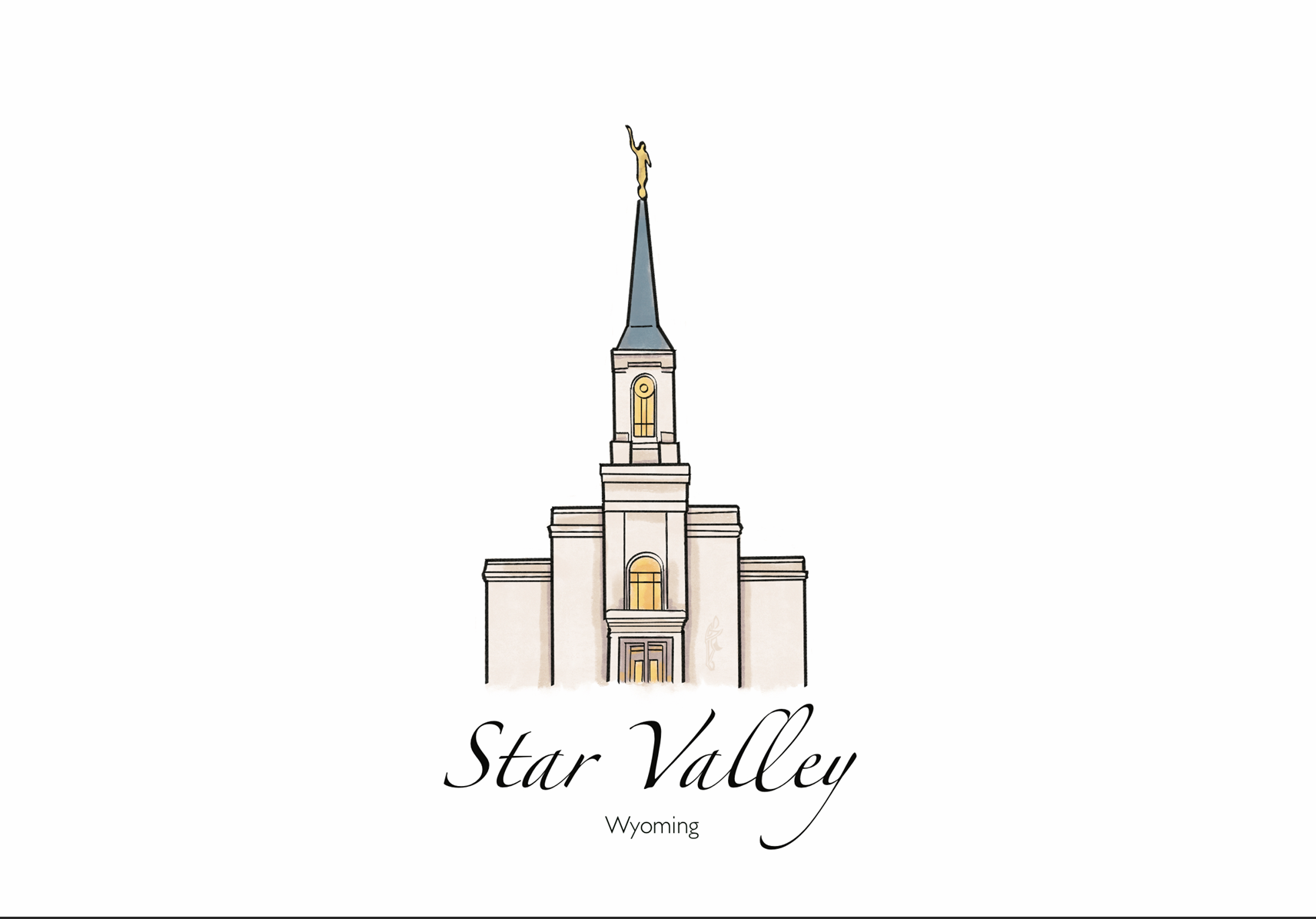 Star Valley Wyoming Temple Print