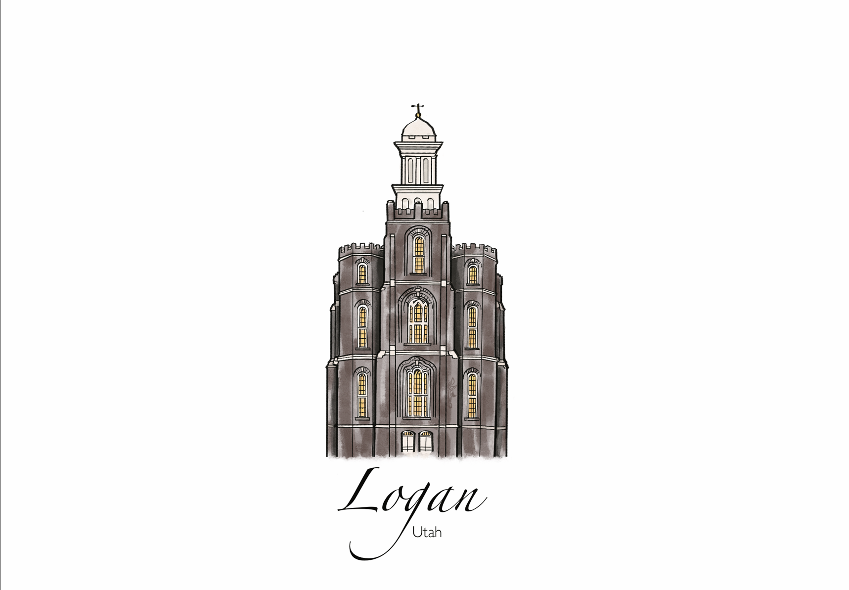 Logan Utah Temple Print
