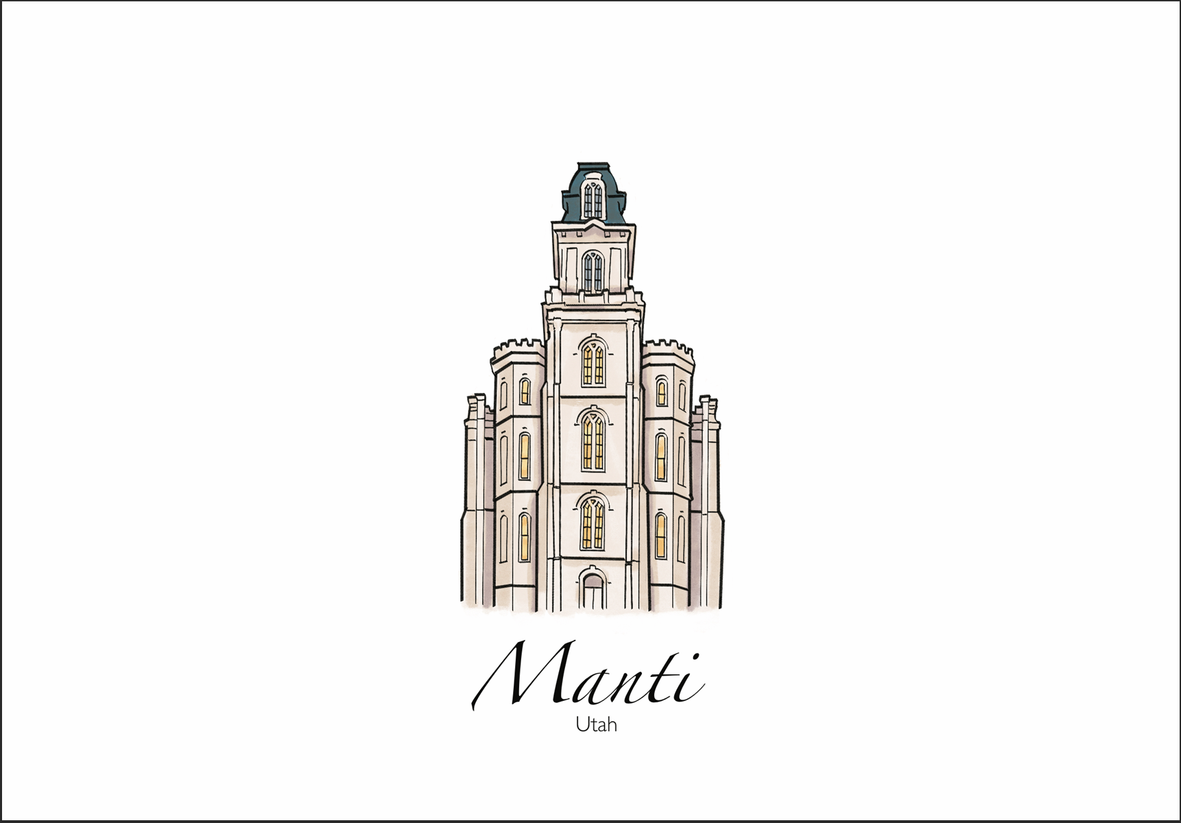 Manti Utah Temple Print