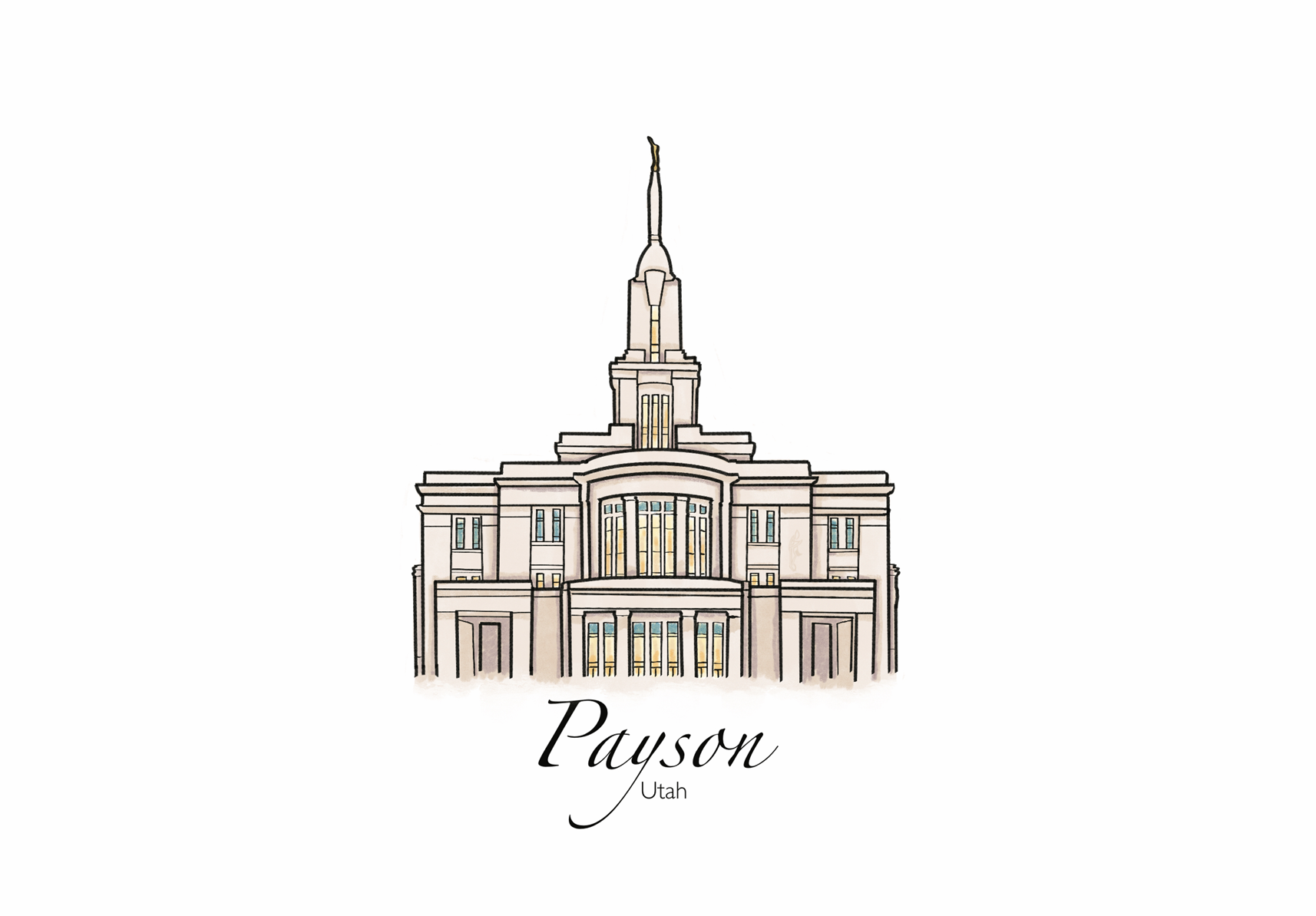 Payson Utah Temple Print