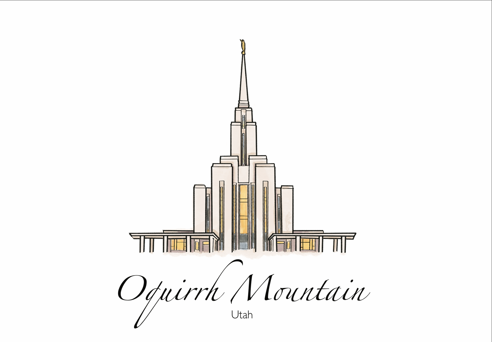 Oquirrh Mountain Utah Temple Print
