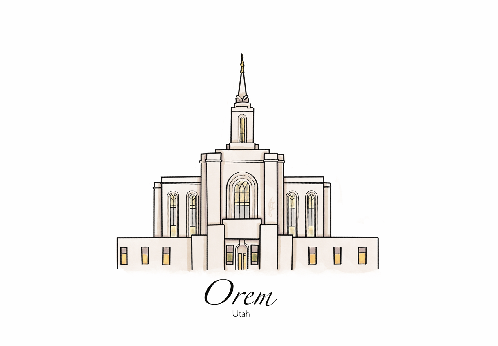 Orem Utah Temple Print