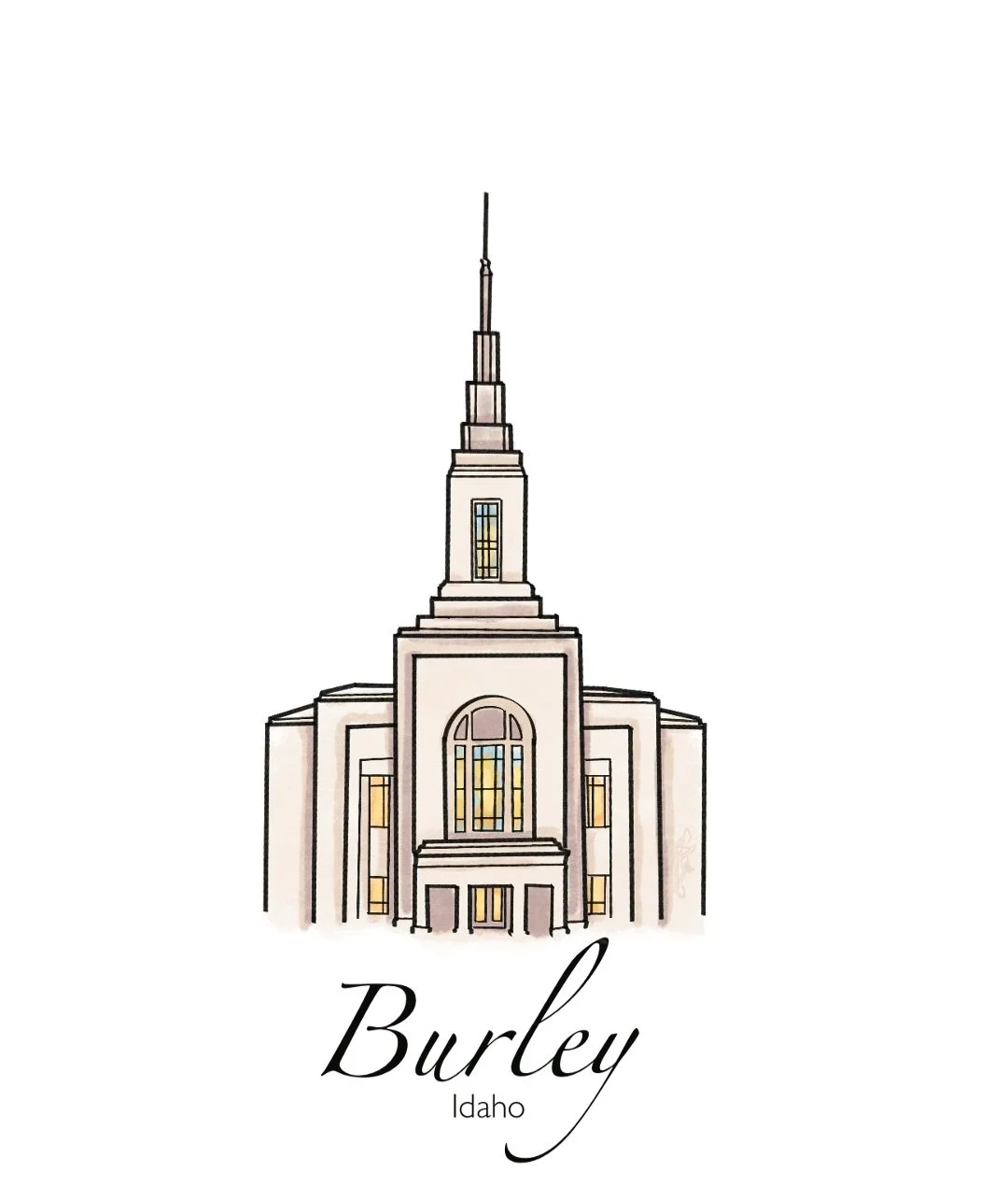 Burley Idaho Temple Print
