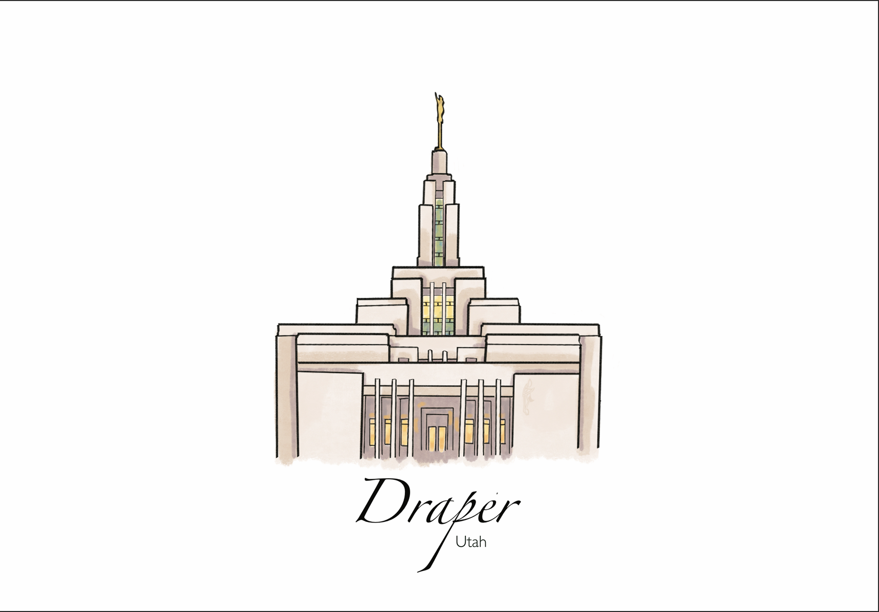 Draper Utah Temple Print