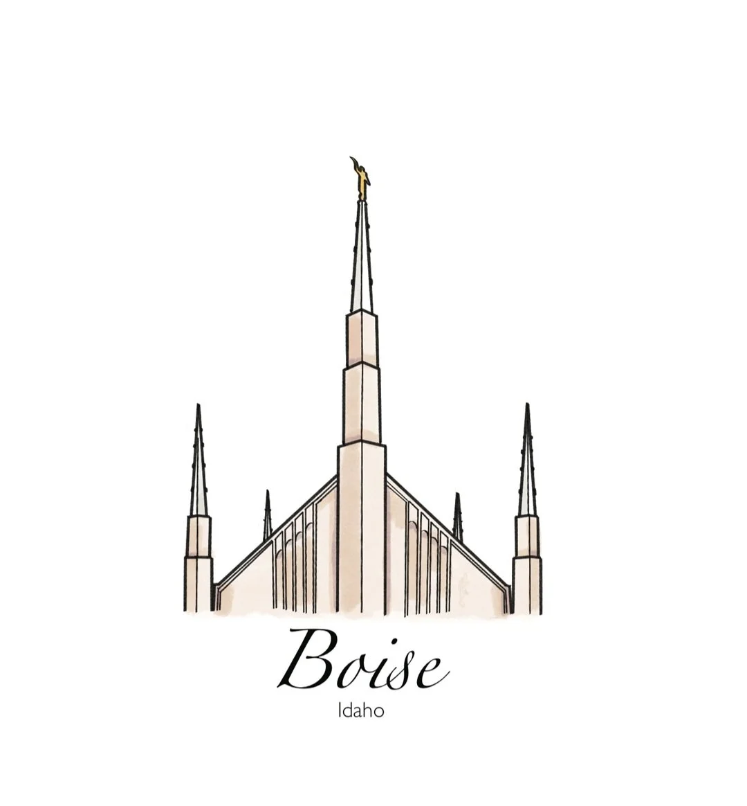 Boise Idaho Temple Print