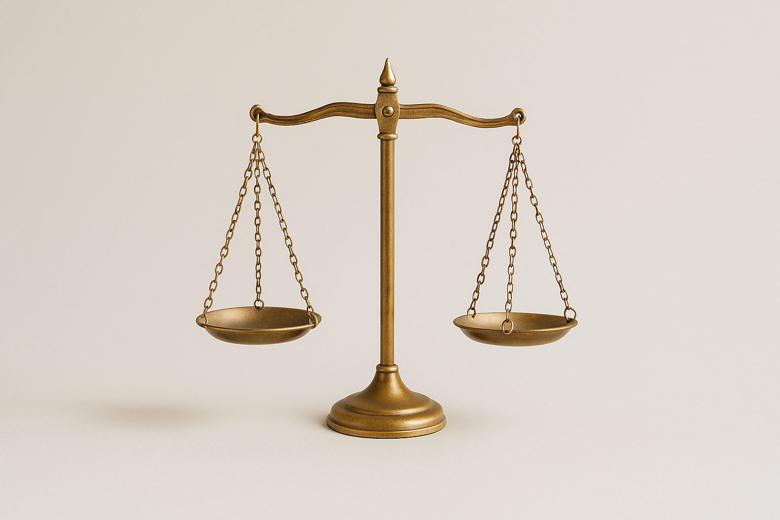 Goldene Waage als Symbol für die zwei Denksysteme und menschliche Urteilsbildung