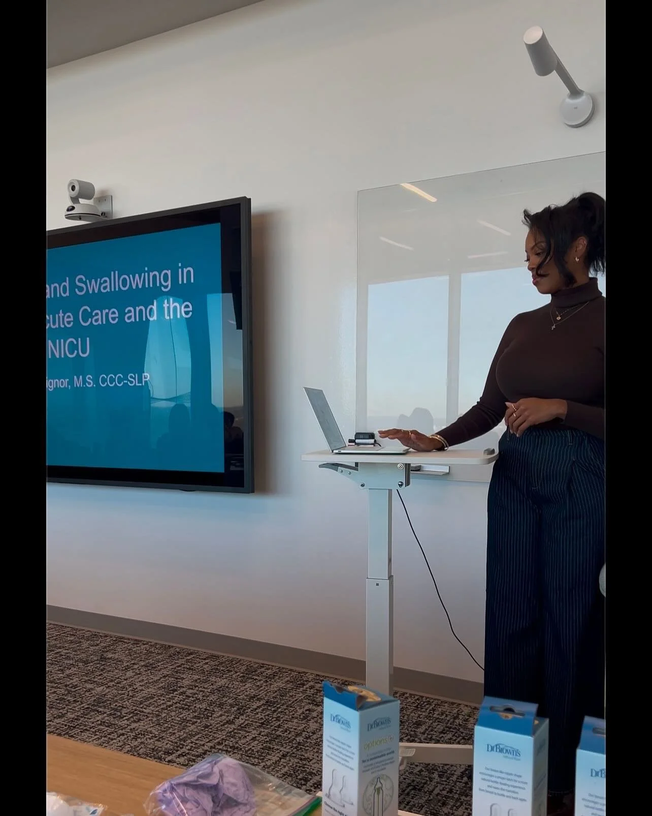 Last Friday, I had the honor of doing an informal guest lecture at @northeasterncharlotte on pediatric Dysphagia. Specifically on the role of the SLP in pediatric acute care and NICU. Brandy Jernigan, SLPD-CCC has an amazing class of students who are