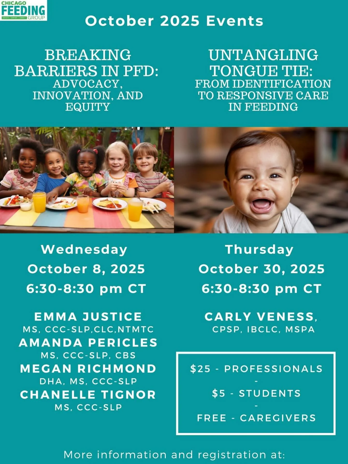 Next Wednesday, October 8th, support my colleagues and I as we speak with Chicago Feeding group! If you loved part 1, you&rsquo;ll love part 2! Link in bio!