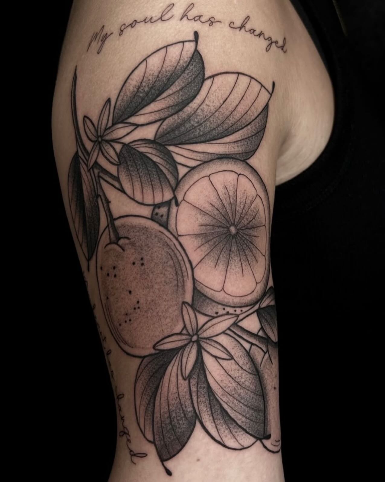 Fresh squeeze energy 🍊

Soft blends, bold structure, and a reminder that good tattoos (and open spots) don&rsquo;t last long.

Artists are booking up&mdash;hit the link in bio to get on the list.

📸 @peachy.ink444 

#AndromedaInk #SeattleTattooScen