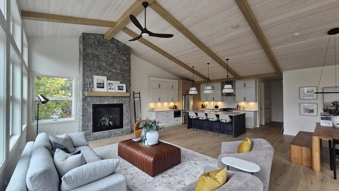 interior repaint in Canmore Alberta wall paint and wood refinishing