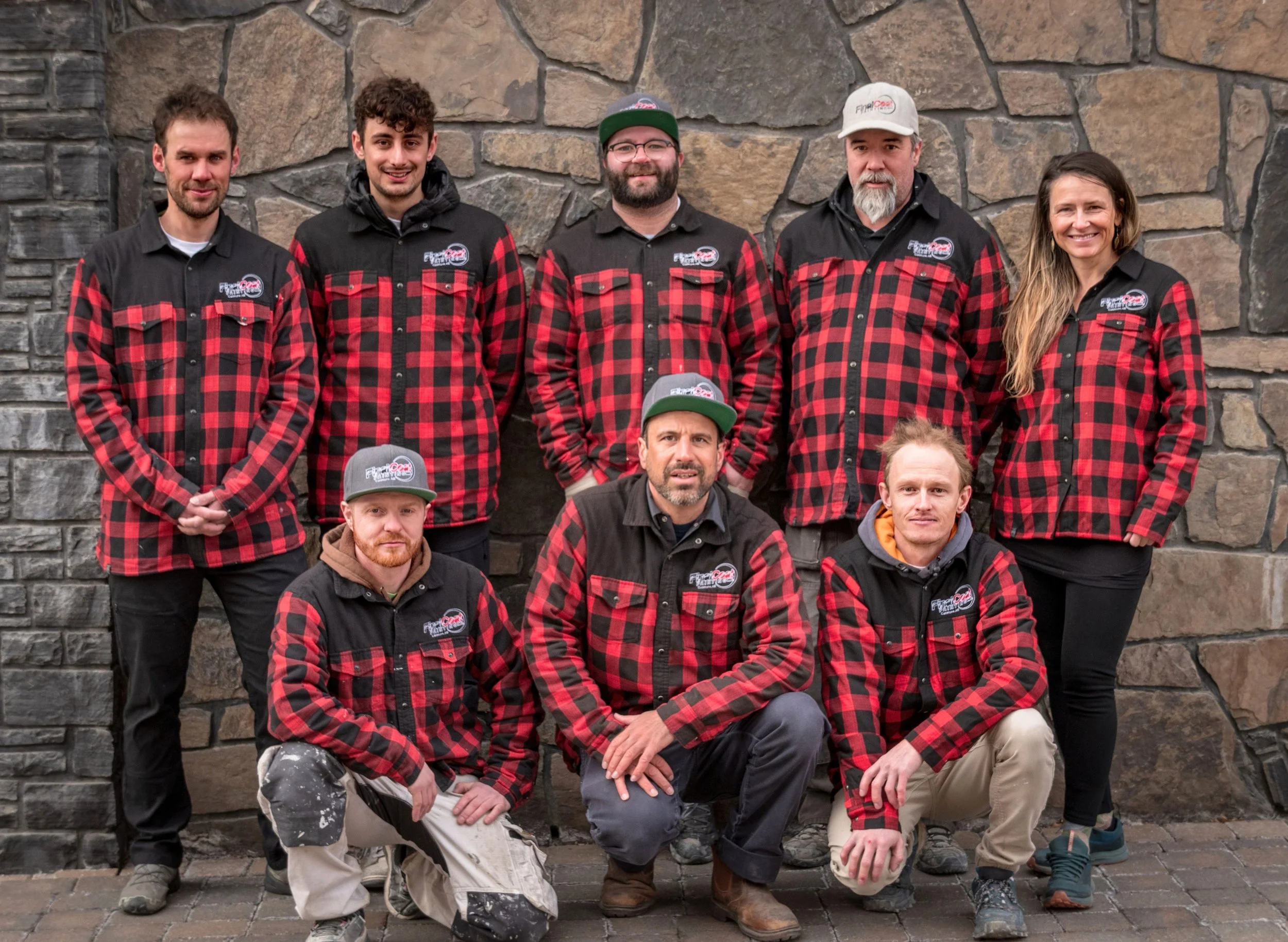 The Final Coat Painting crew, Canmore painters, with owners John and Paule Demers