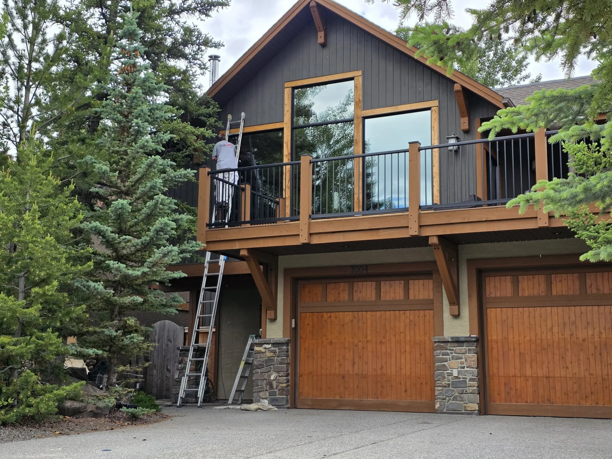 Exterior painting project, 3rd Street, Canmore Alberta
