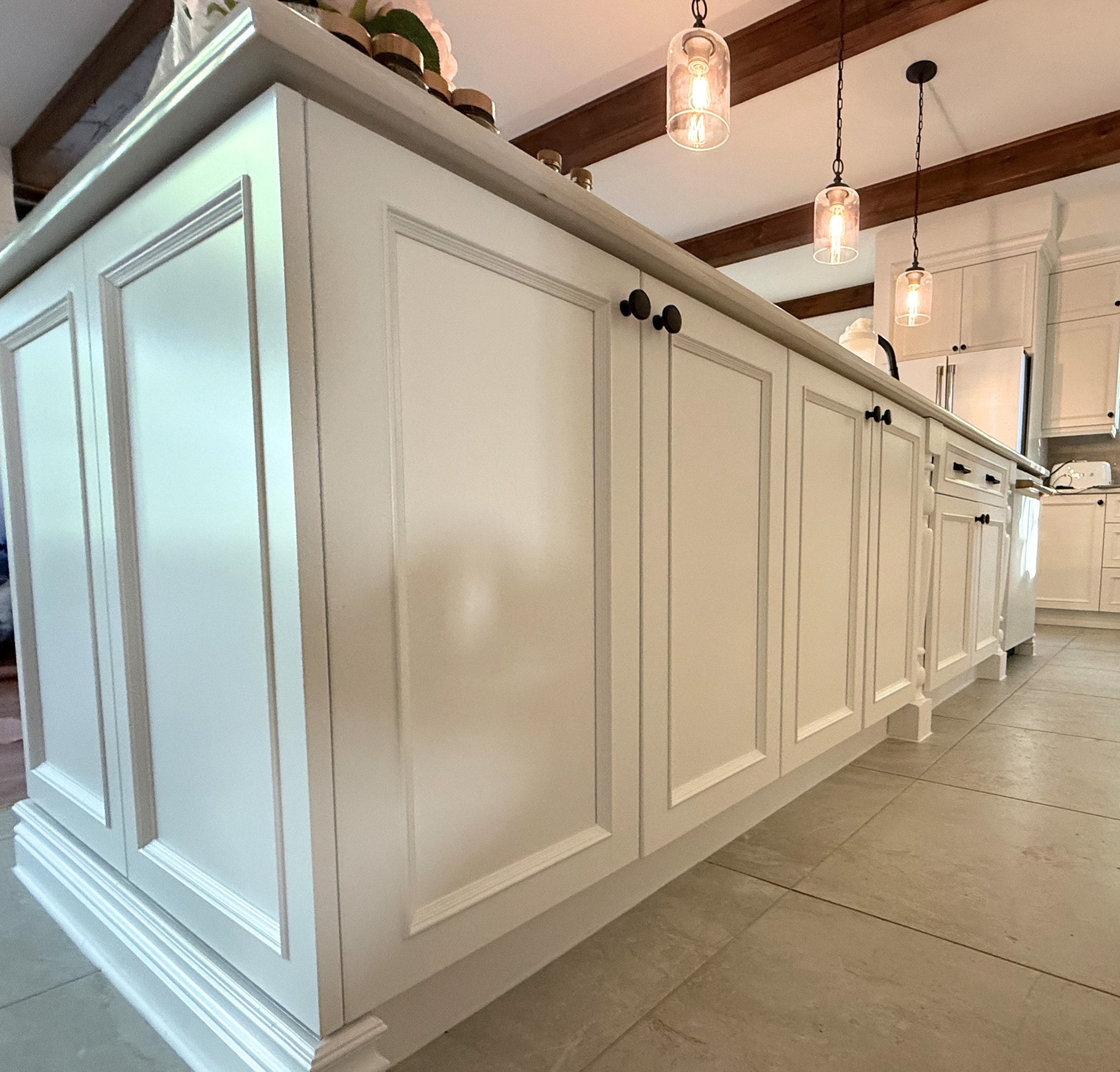 Kitchen cabinet refinishing project in Banff Alberta