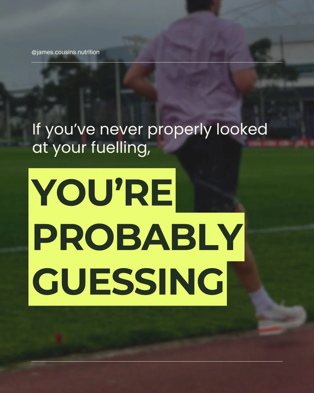 Most runners have a structured training plan.
Very few have a structured fuelling plan.

Race week gets attention.
Daily intake usually doesn&rsquo;t.
That&rsquo;s strange to me, since that&rsquo;s where all the work is.

If you&rsquo;ve never proper