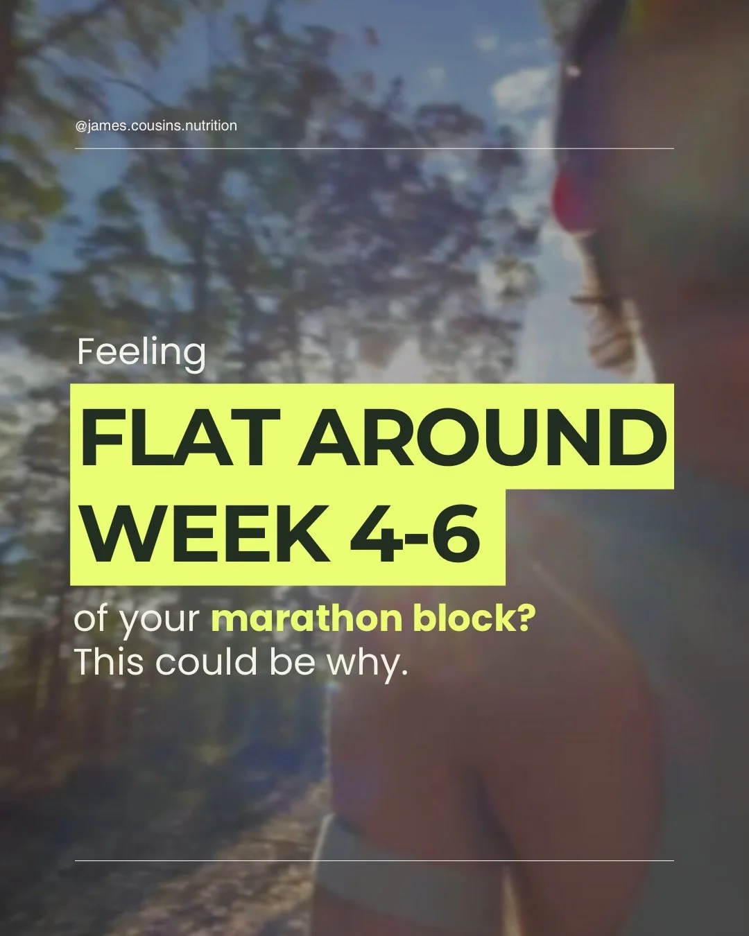 Runners are at risk of low energy availability (LEA) due to the high energy demands of training.

LEA occurs when energy intake doesn&rsquo;t cover the cost of exercise and the body&rsquo;s core physiological processes. The consequences can be huge.
