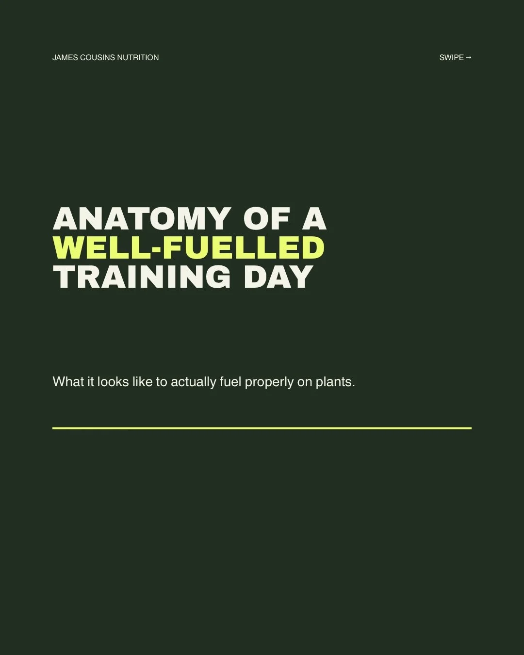 Have you ever wondered what it looks like to actually fuel properly on plants? Swipe to find out 👉

#running #nutritionist #plantbasednutritionist #sportsnutrition #jamescousinsnutrition