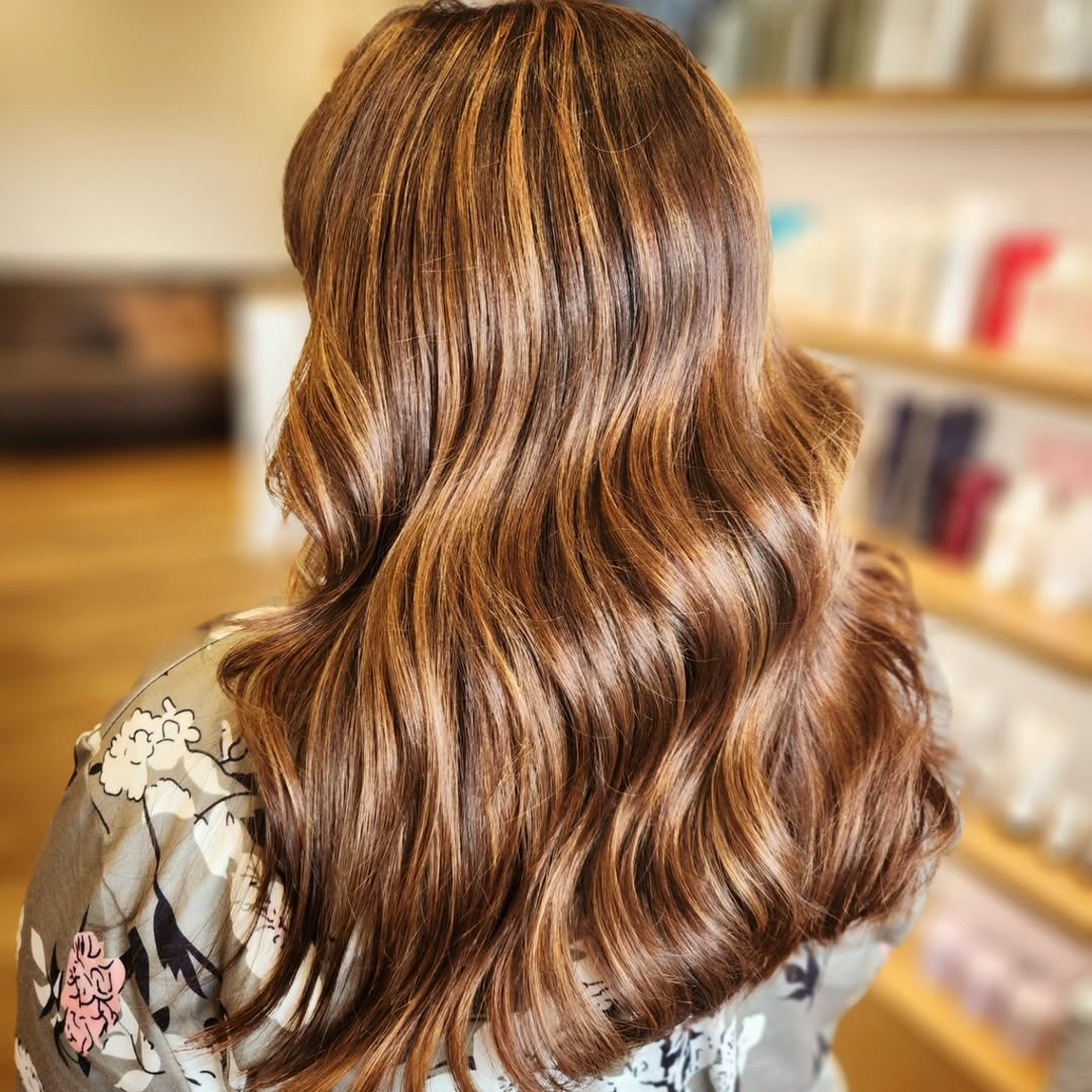 Warm chestnut with caramel ribbons_Zaibatsu Hair Dunedin.png