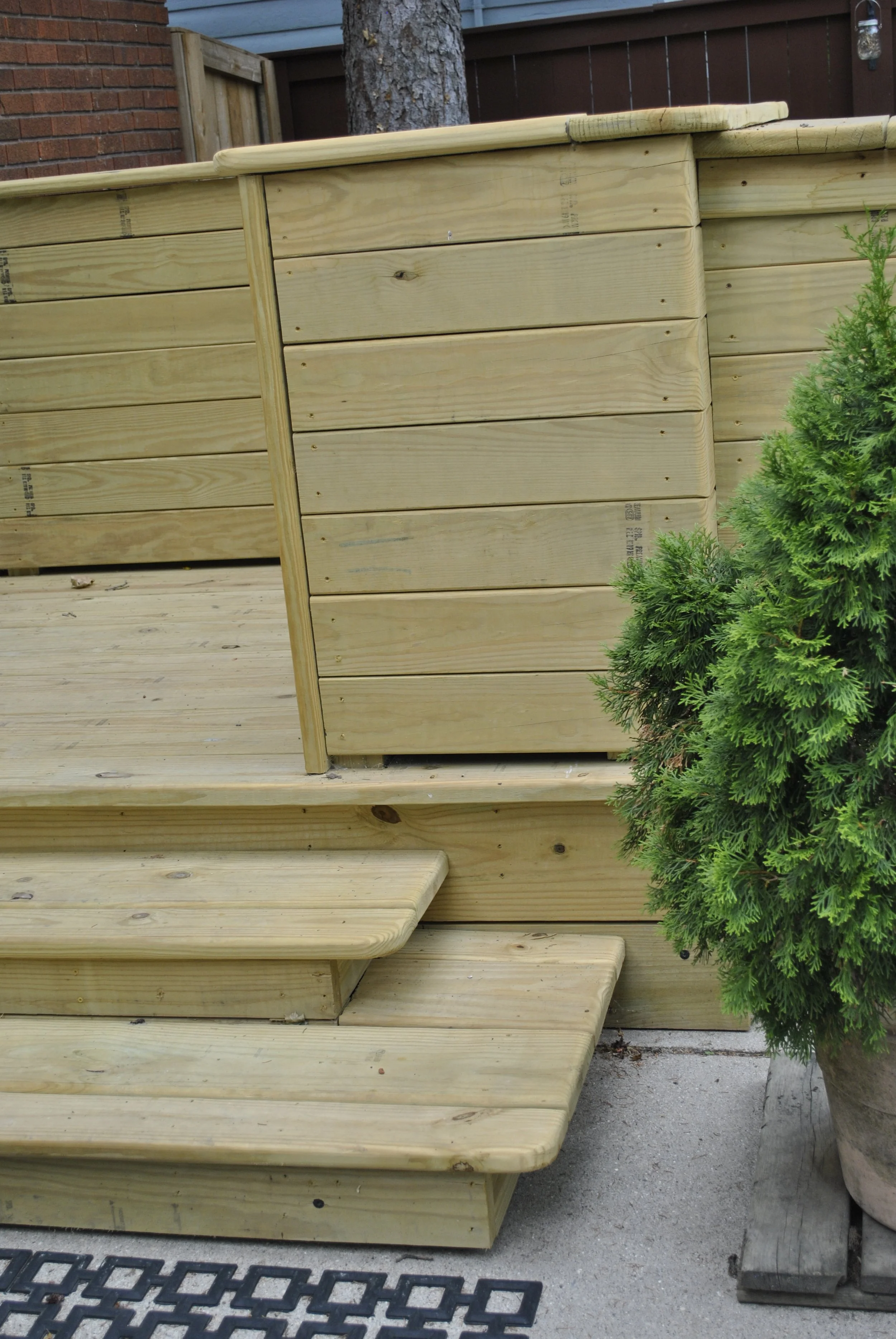 Side wall and stairs