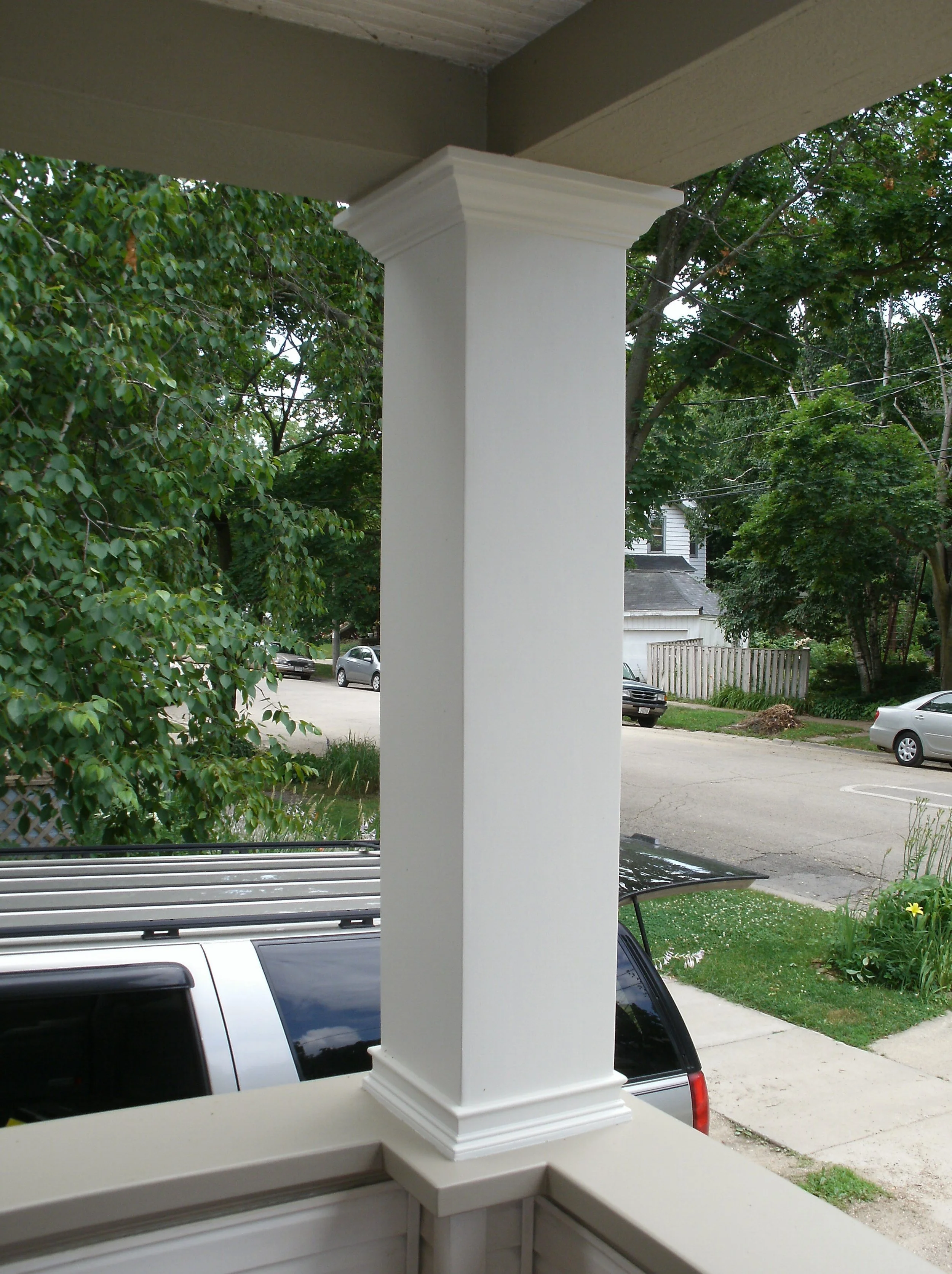 Detail of new support post.