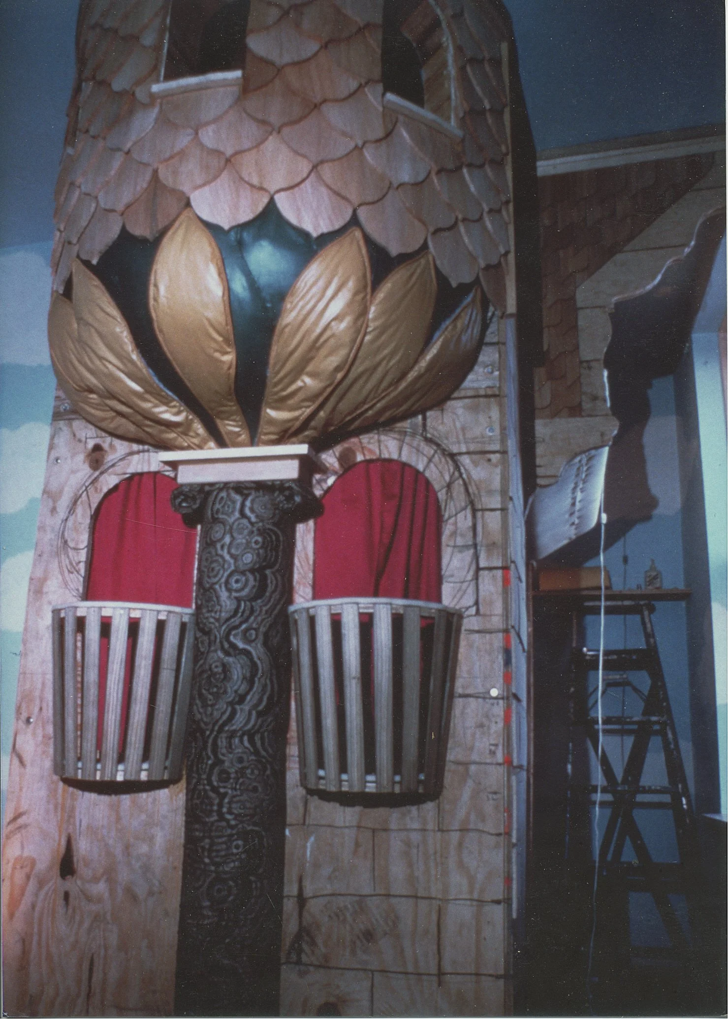 You can see the shingles and trim applied on the side bay window