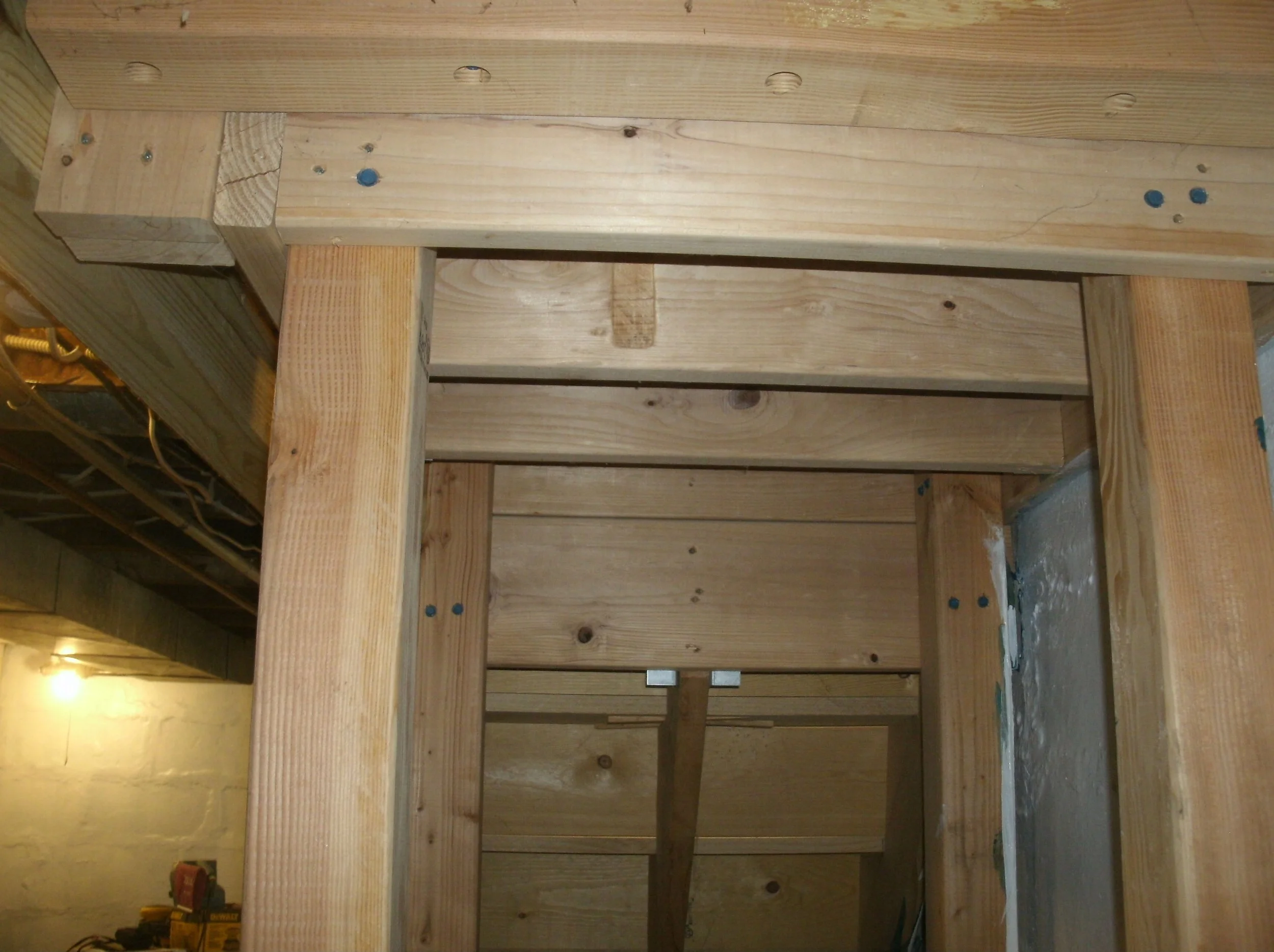 Underside of new support for stairs and landing. I proudly overbuild.