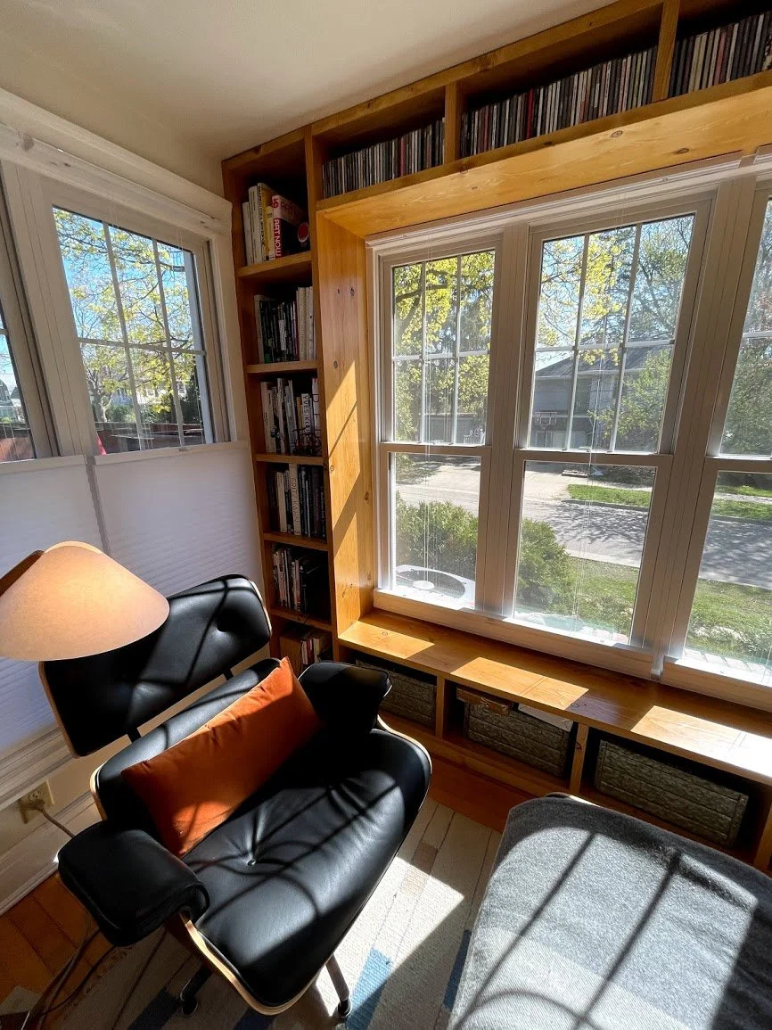 Partial View of one end of the window wall