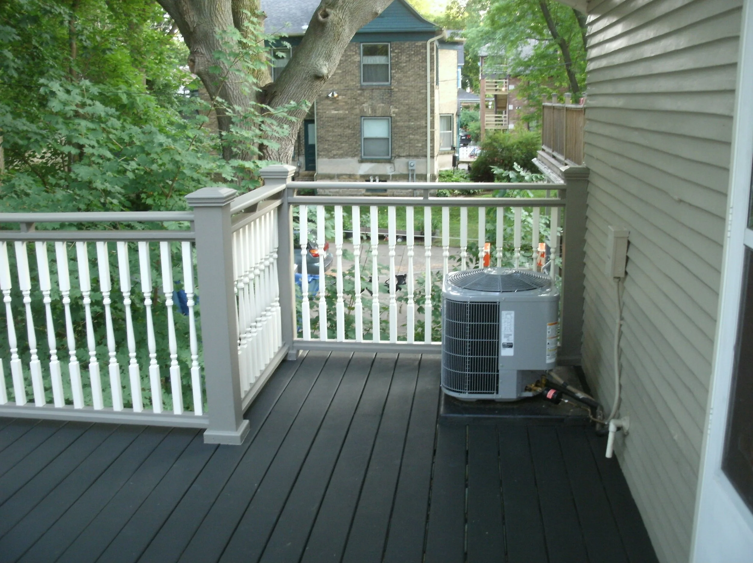 A view of the painted rails