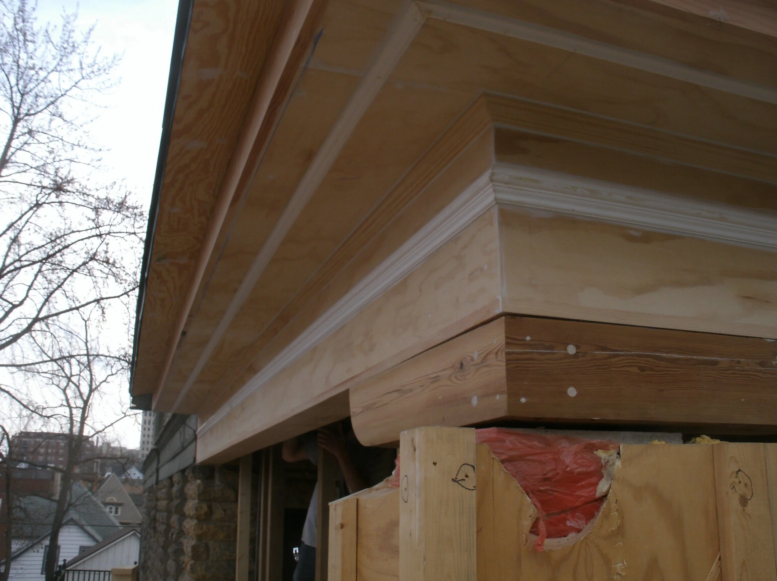 View from the east end of most of the components installed.