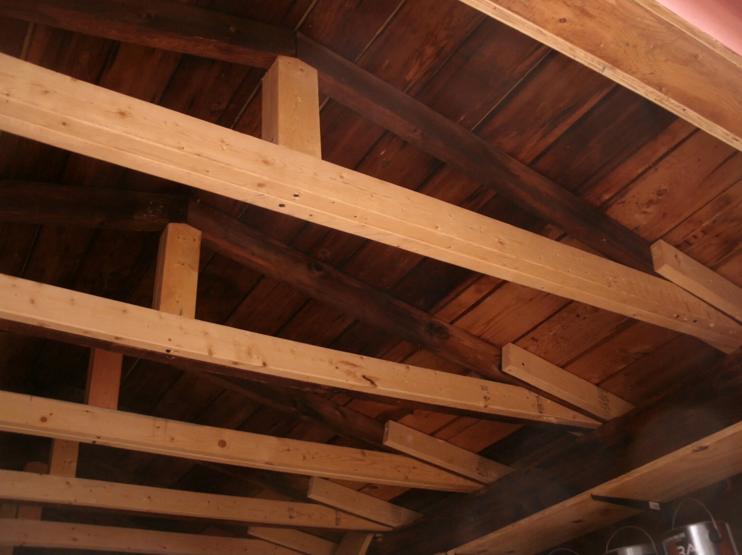 Rafters augmented and strengthened