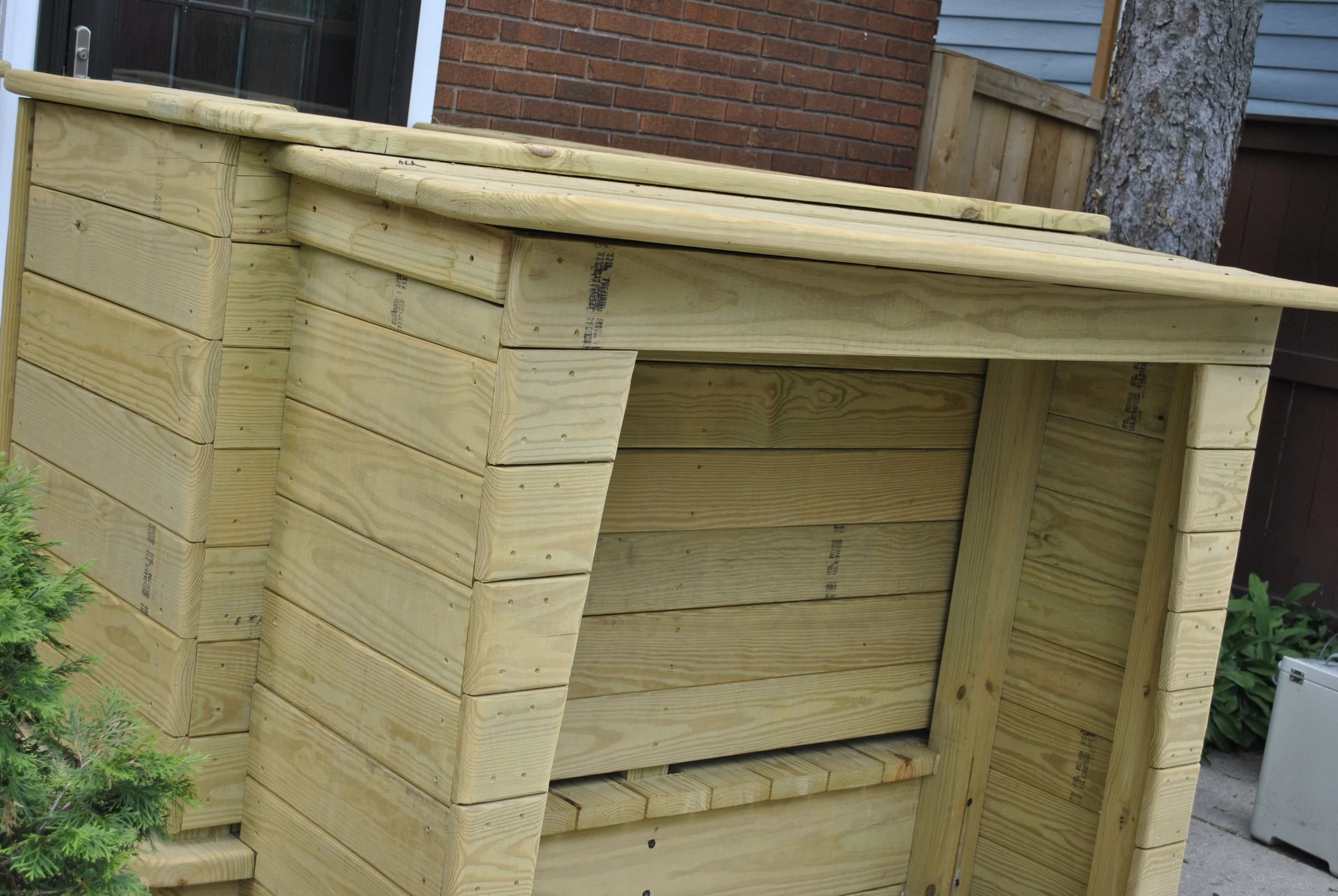 Another view. I like to shape wood to add design aspects to the plain structure