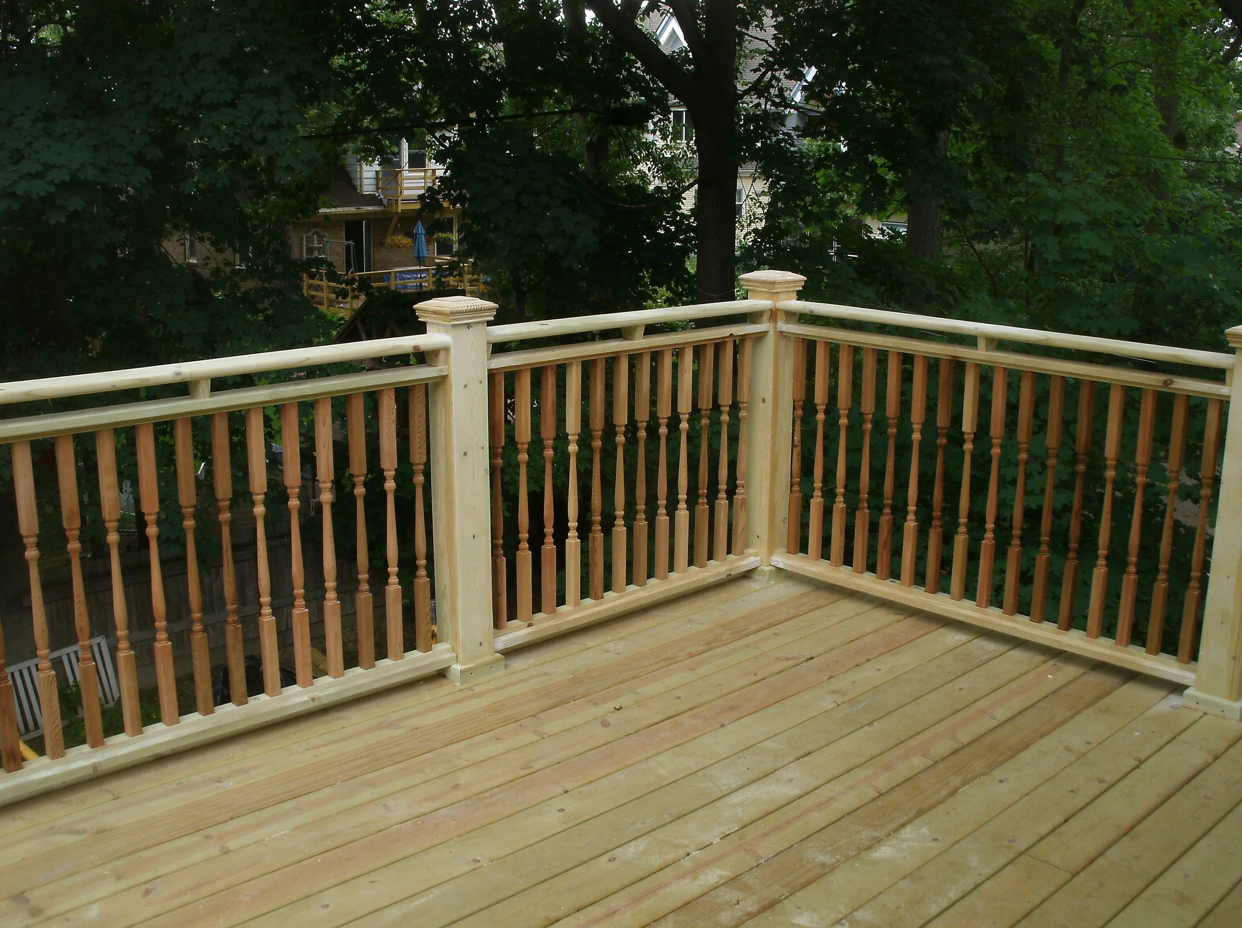 Another view of the unpainted rails.