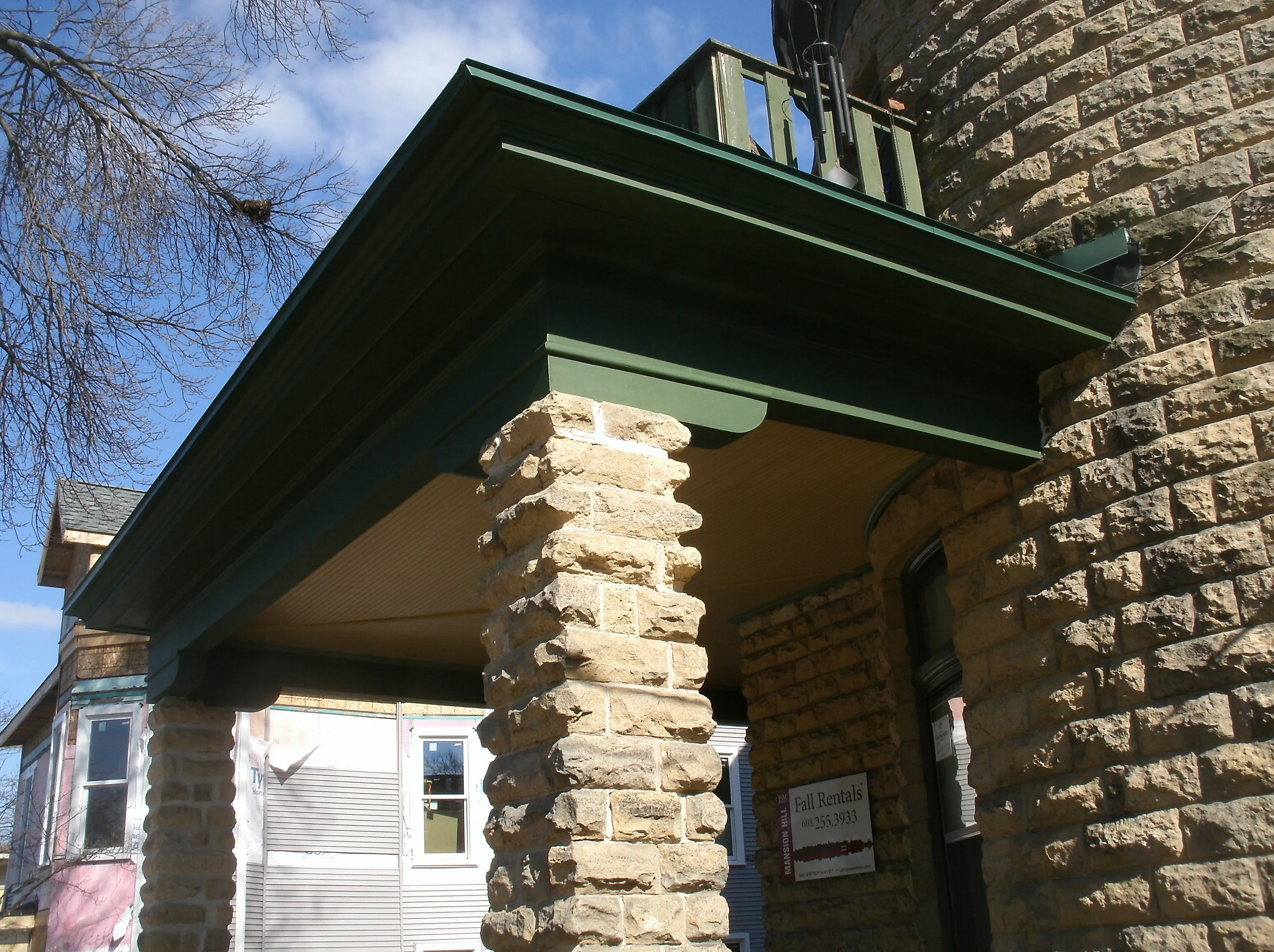 View of west end and front painted.