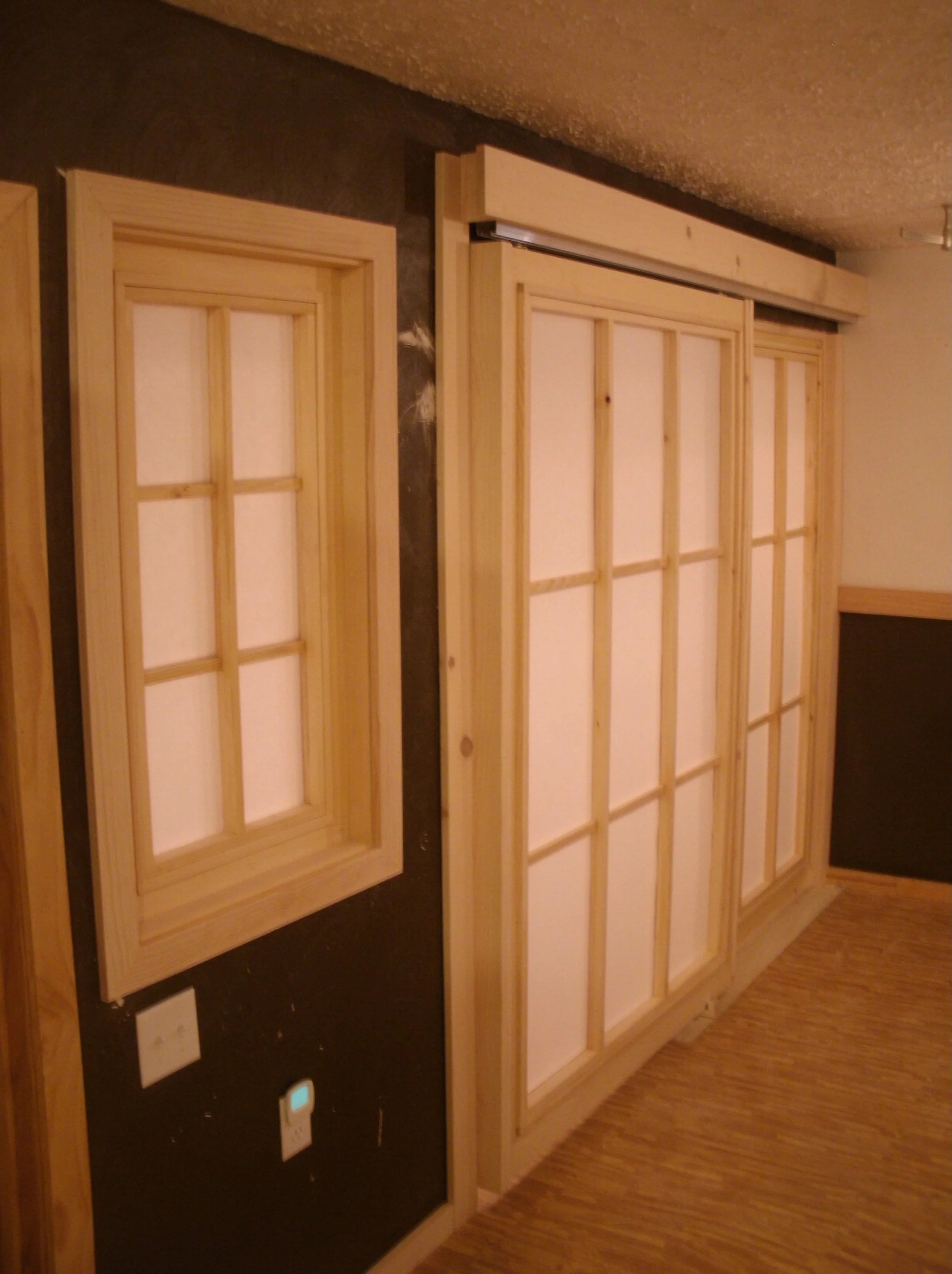 Finished installation. Waiting for the painters.