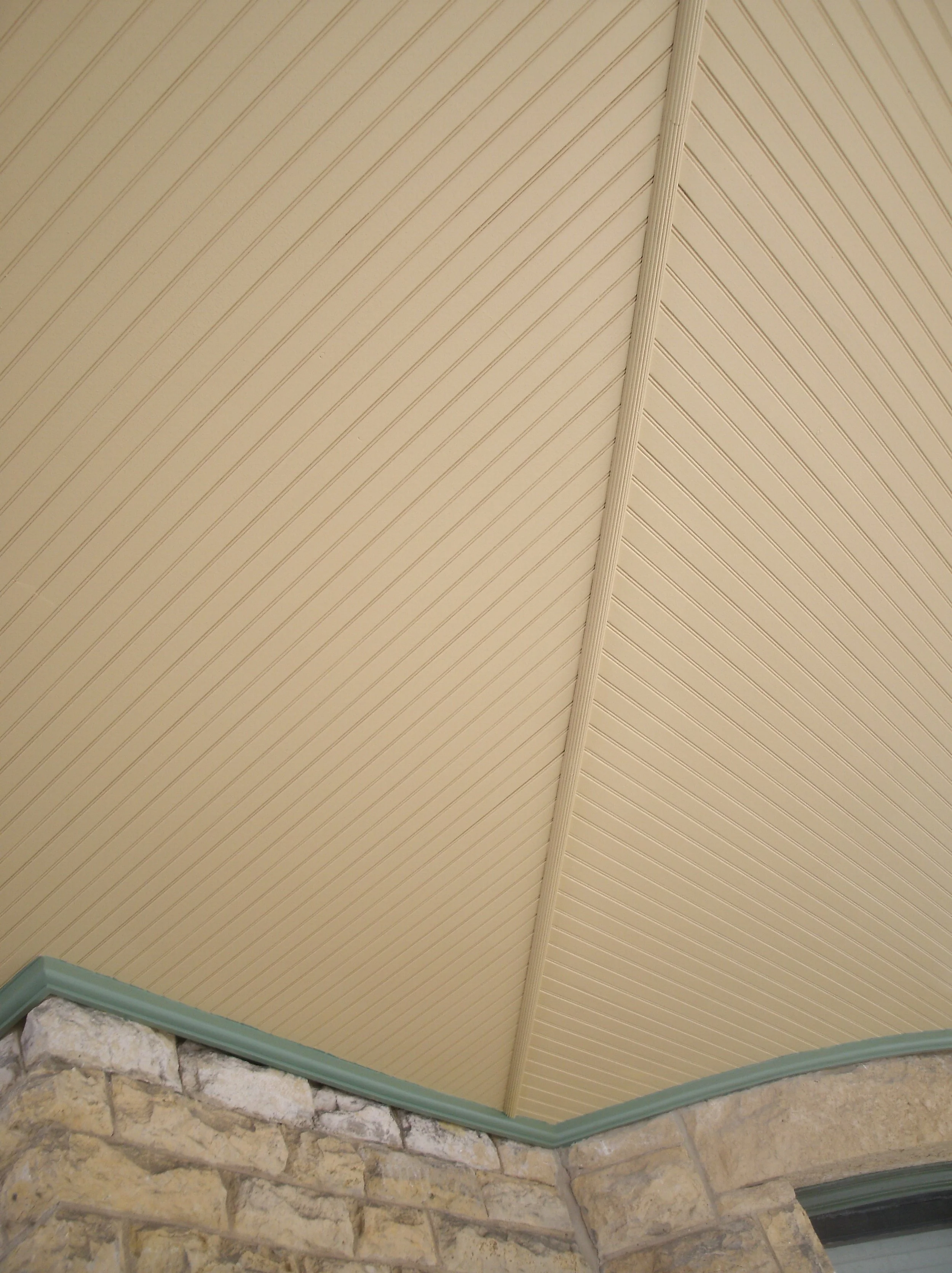 Another view with the curved trim which I fabricated installed and painted.