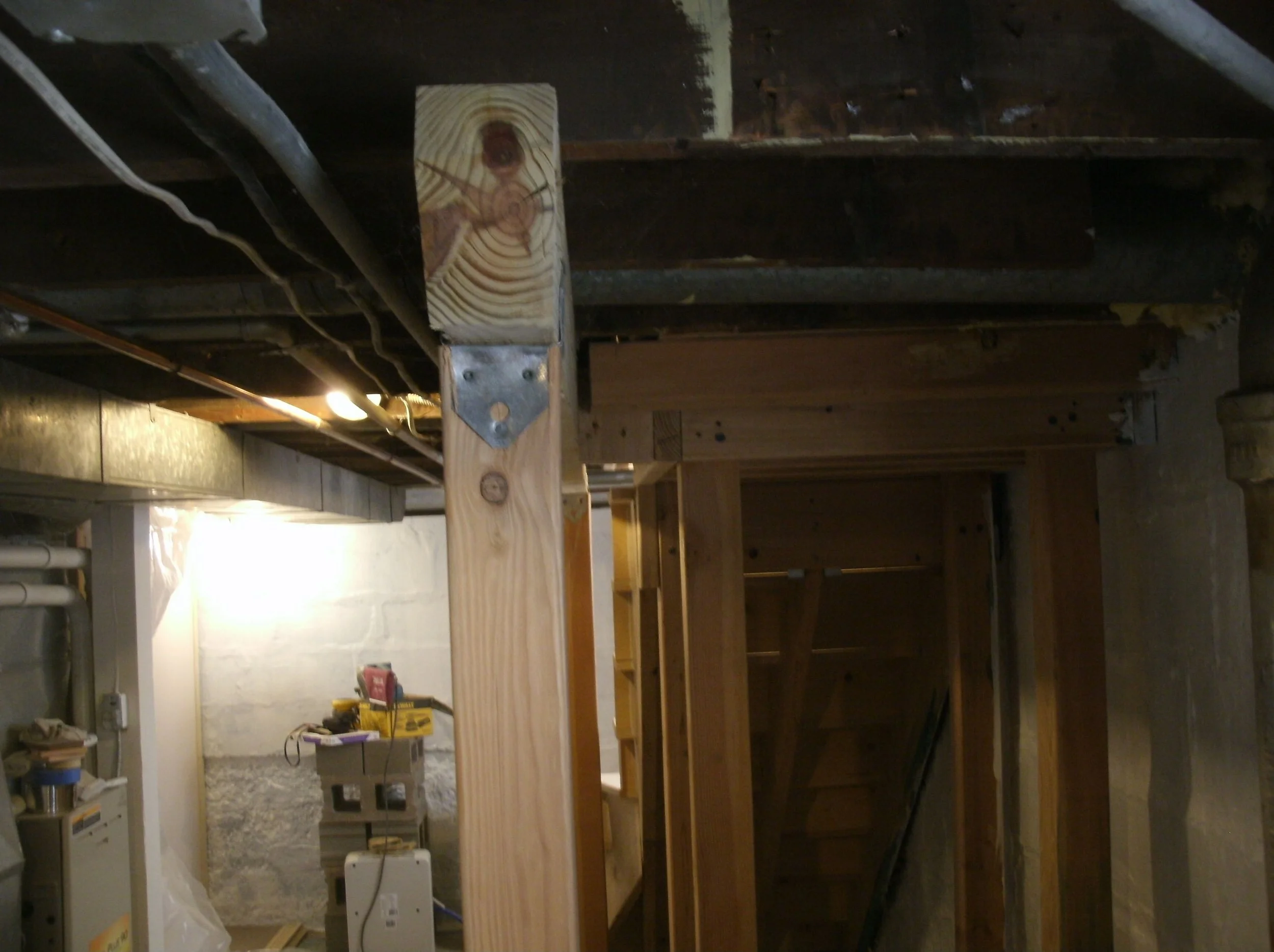 New required 4x6 support beam