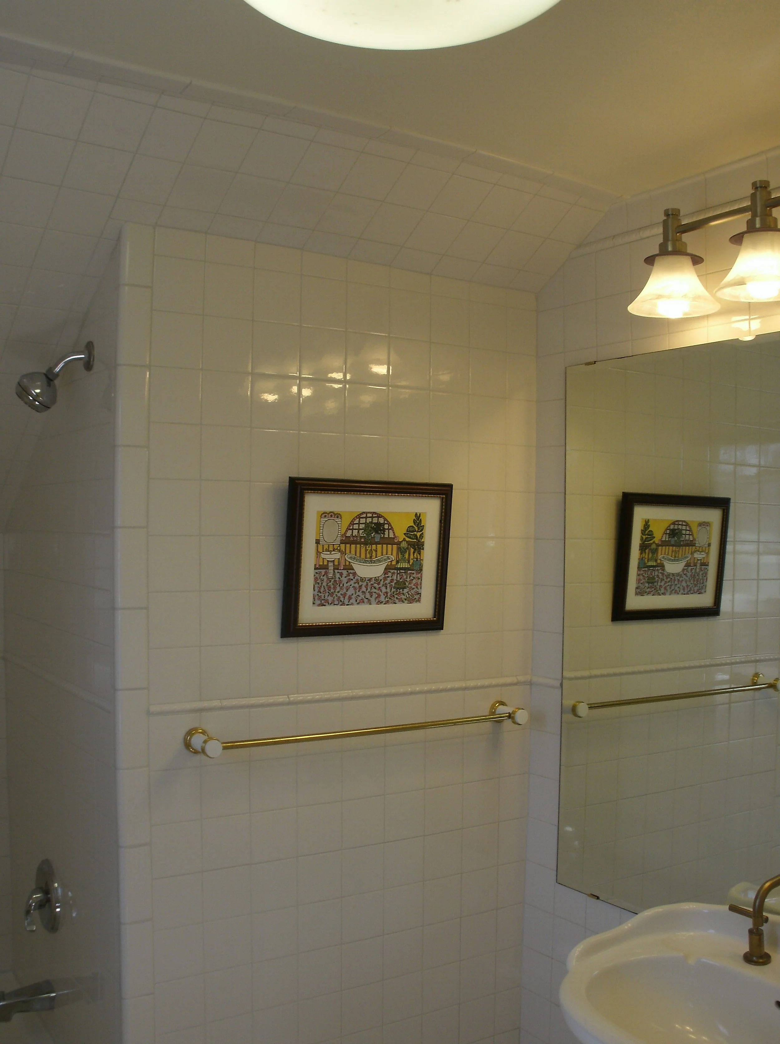 Closer view of the wall