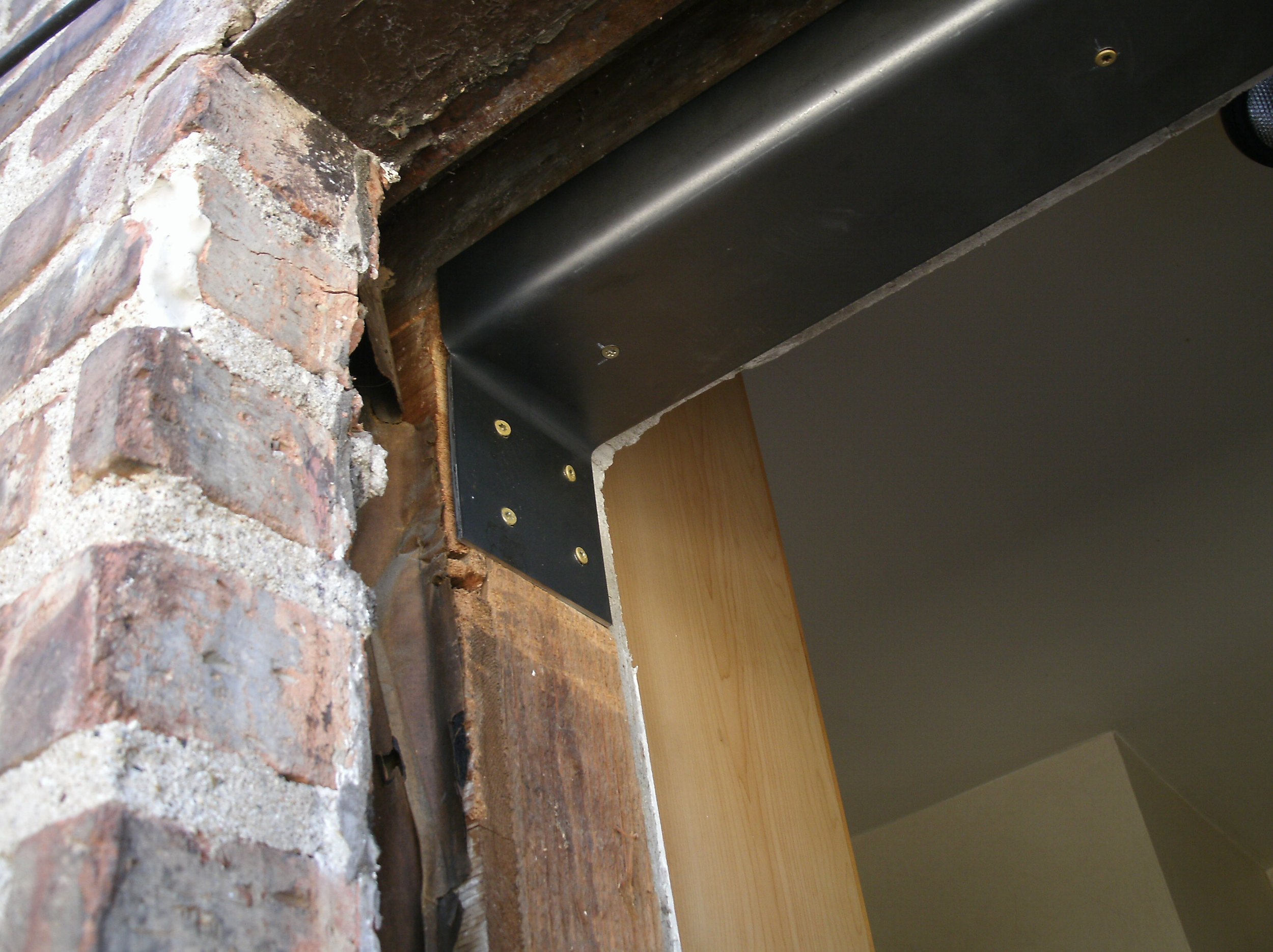 Added extra stiffening and support to opening before the installing new windows	