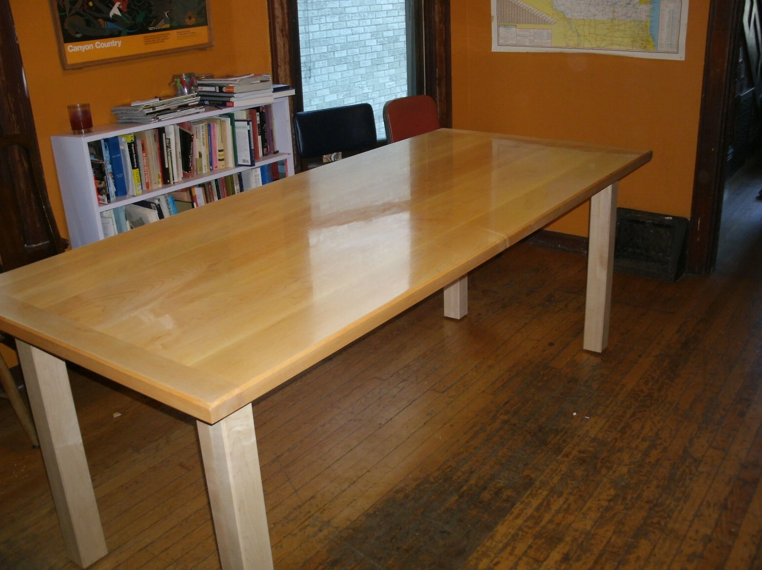 Maple communal dining table